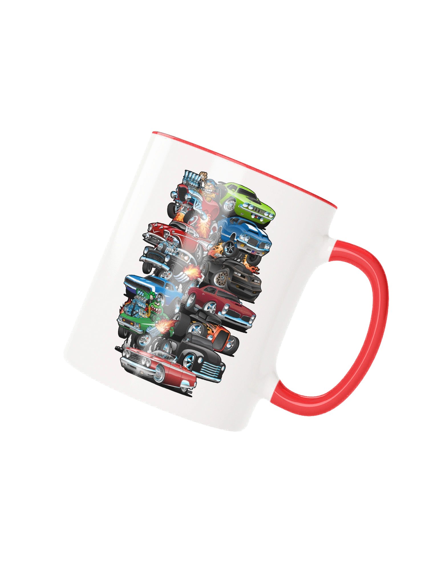 Car Madness! Muscle Cars, Classic Cars and Hotrods Cartoon Coffee Mug product image (2)