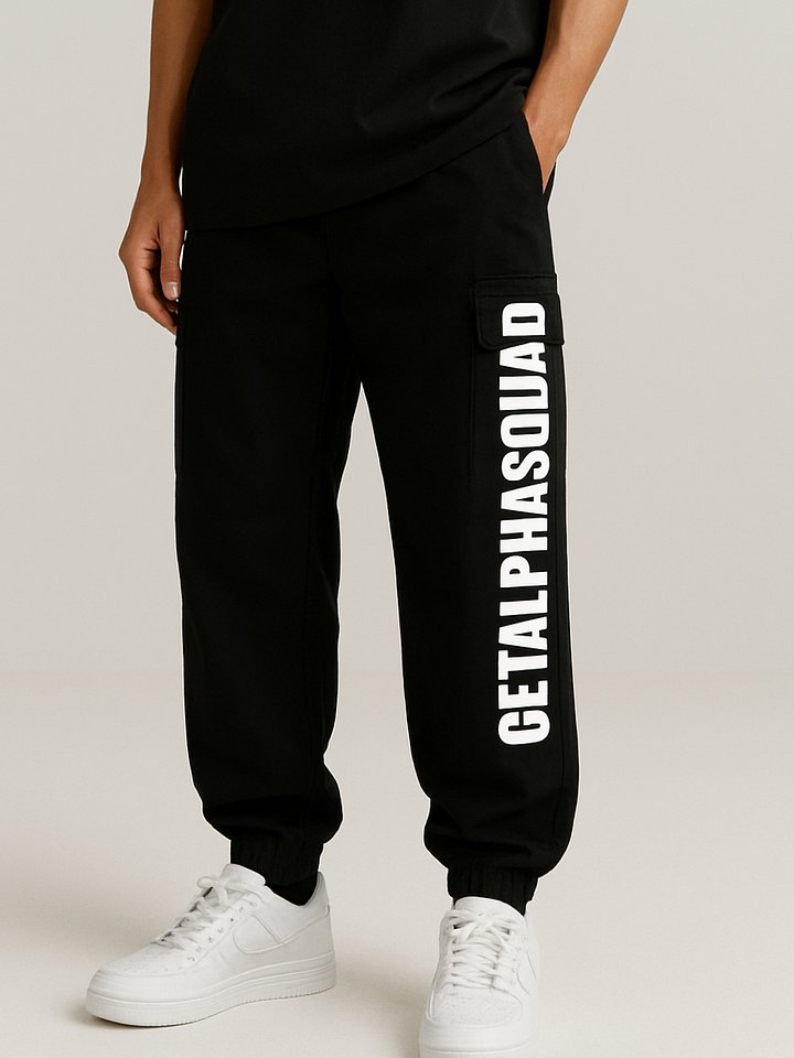 GetAlphaSquad Infinity Black Oversized T-Shirt & Joggers Combo Set for Men product image (2)