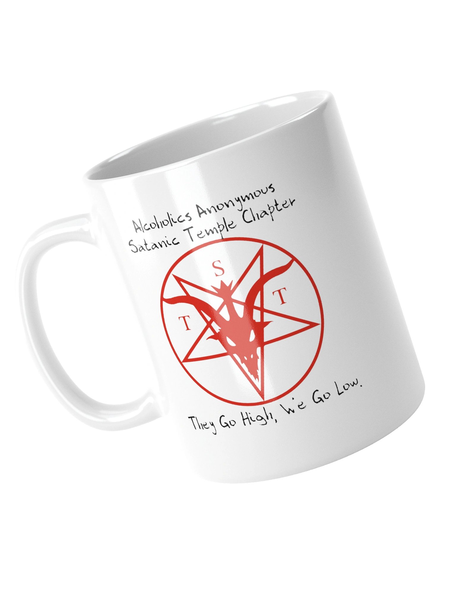 Alcoholics Anonymous Satanic Temple Chapter We Go Low Mug product image (5)