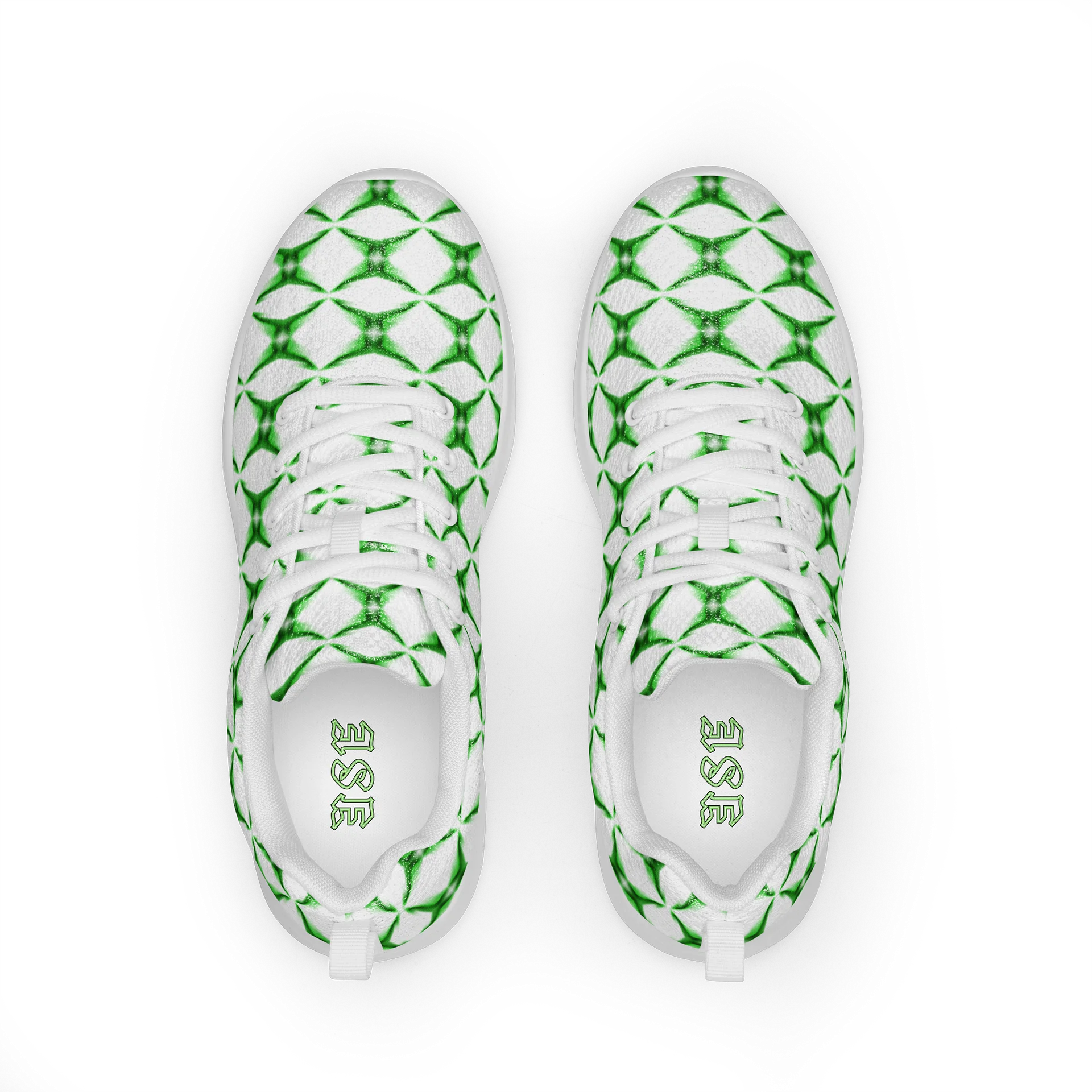 Green Starburst Pulse Sneakers Geometric Green Hex Women's Sneakers product image (5)