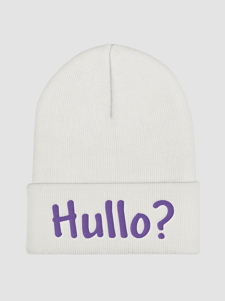 [PixelxKitten] Hullo? White and Purple Beanie product image (1)