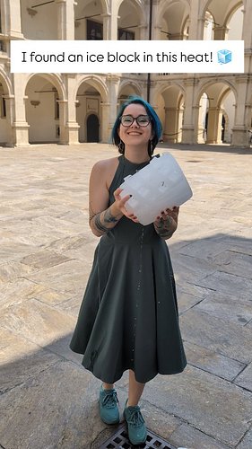 32°C and a random ice block 🤩🧊

#summer #heat #iceblock #ice #random