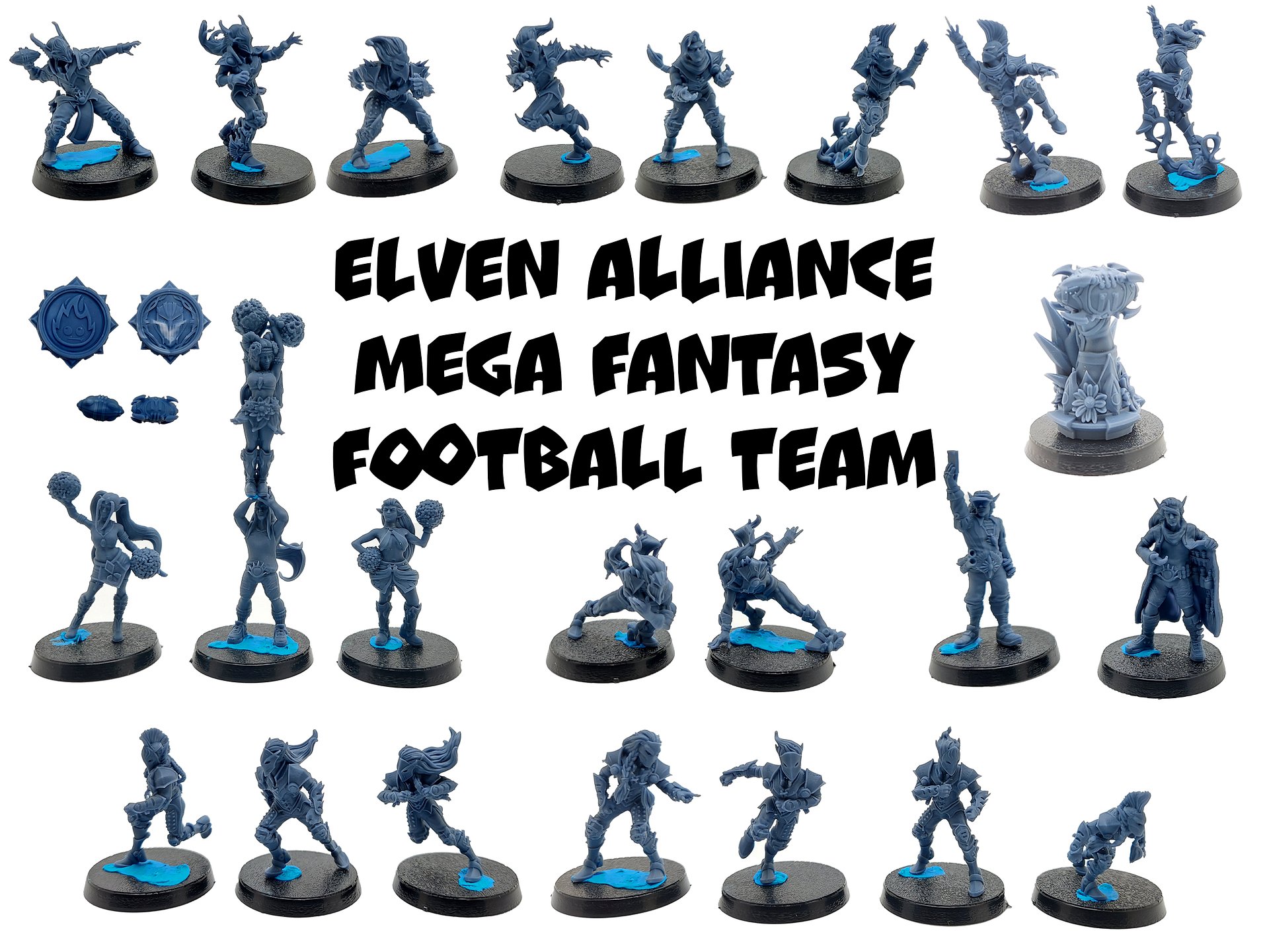 Elven Alliance Mega Fantasy Football Team - UGNI Miniatures product image (1)