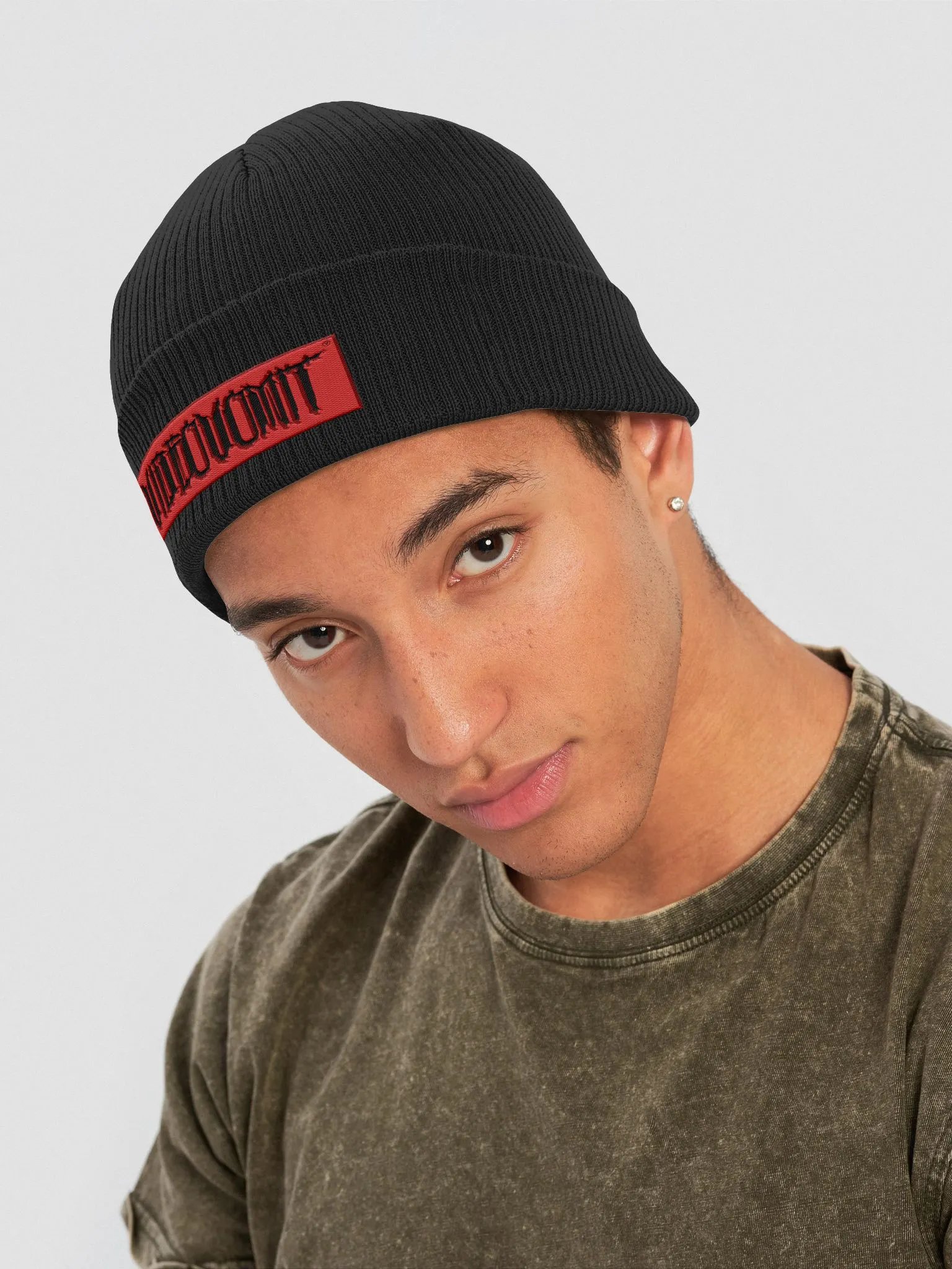 SCRATCH LOGO embroidered beanie product image (4)