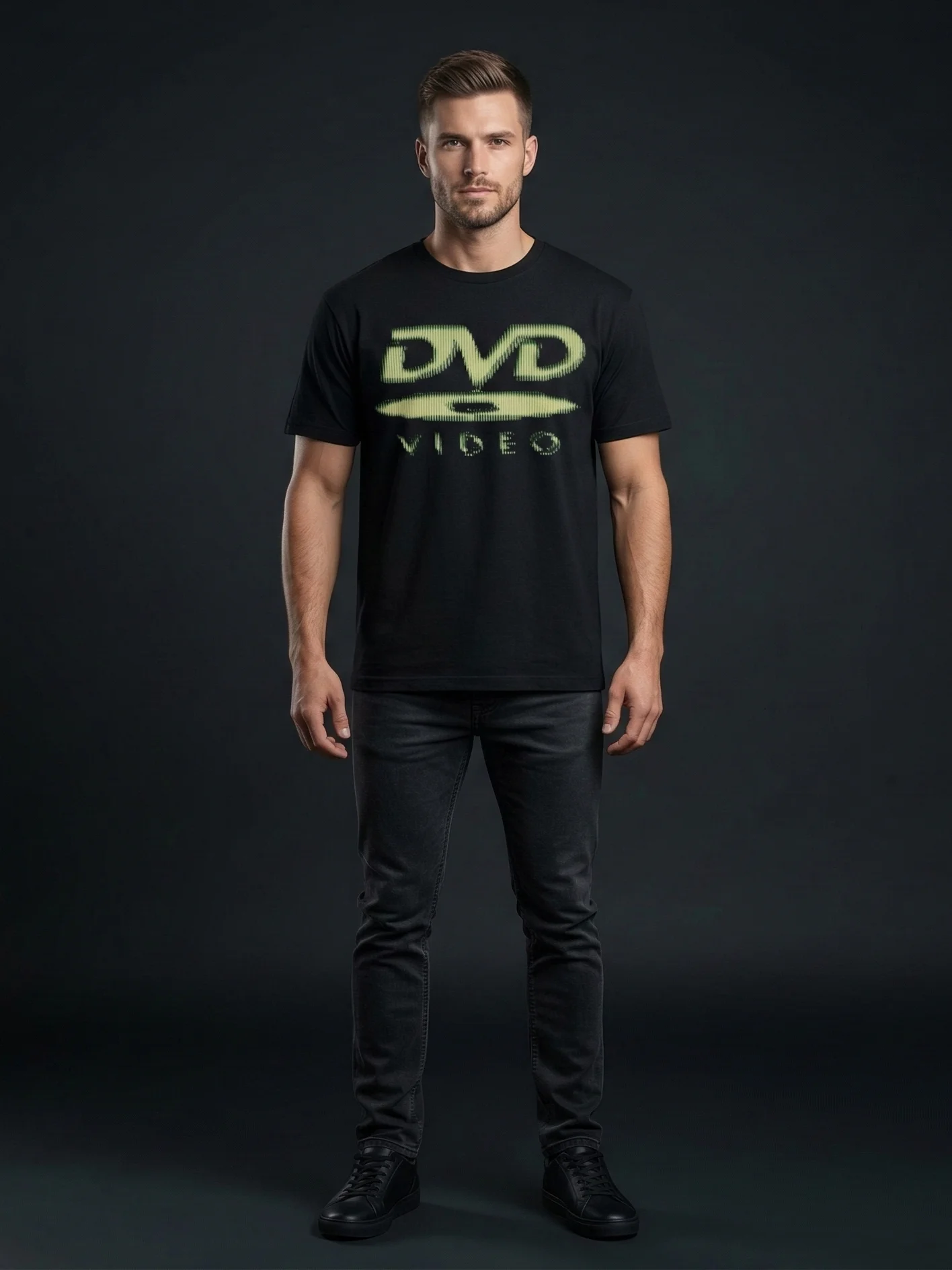 DVD Logo Collector Shirt | Bouncing Screensaver Glow | 90s Y2K Nostalgia Icon product image (1)