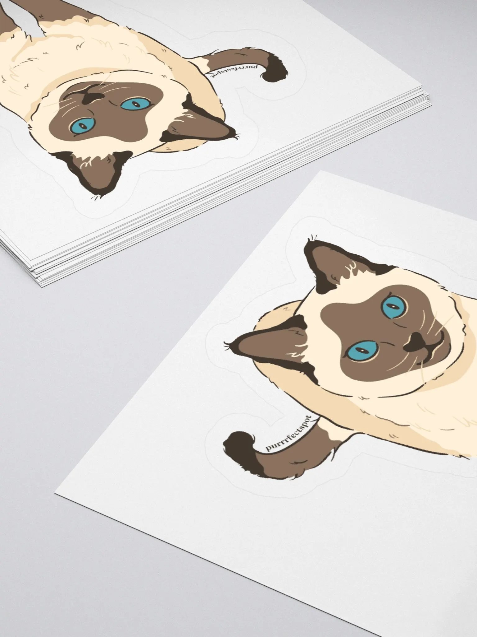 Siamese Cat Kiss Cut Stickers product image (4)