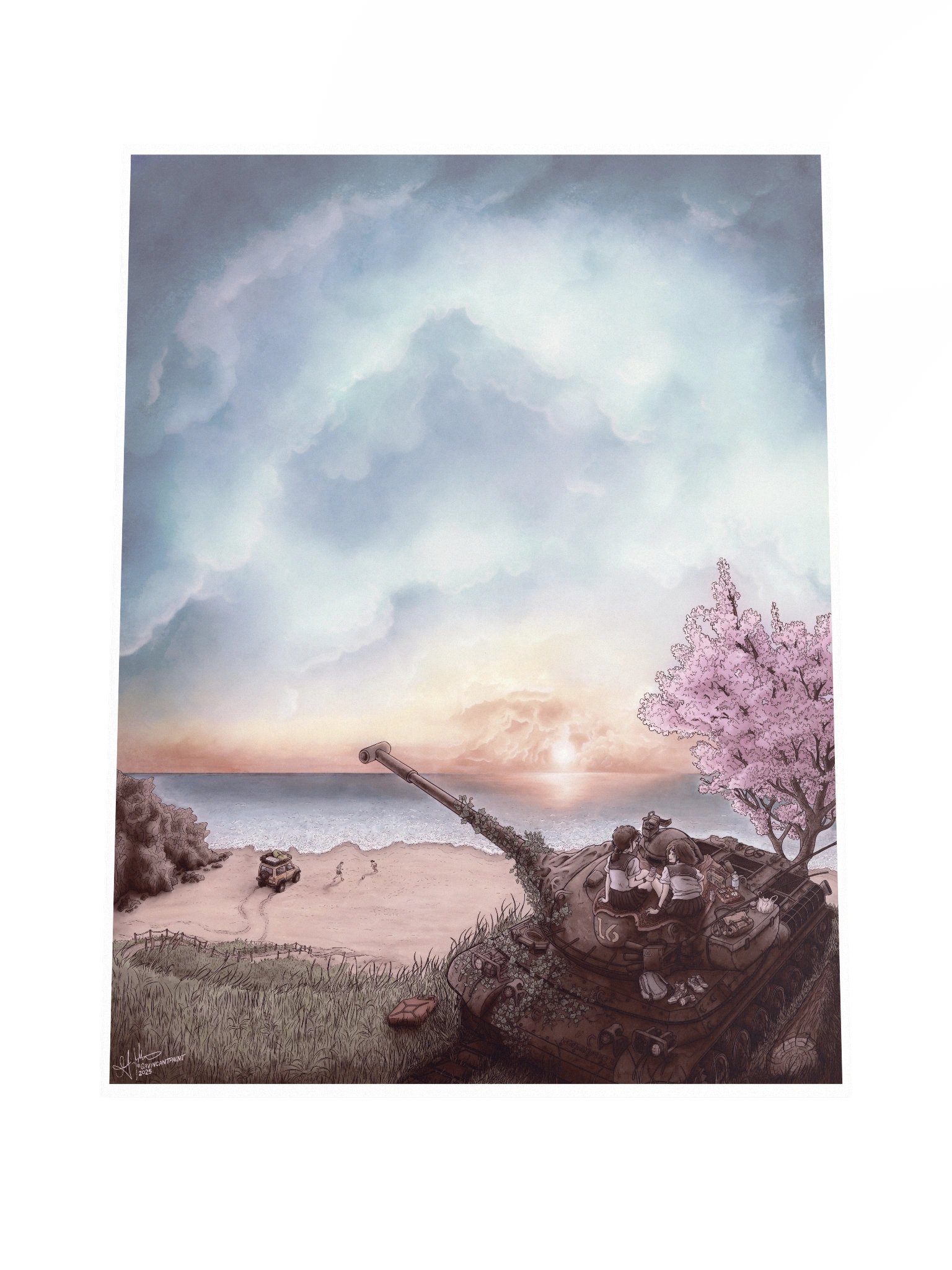 "Tank Beach" - 18x24 Print product image (4)