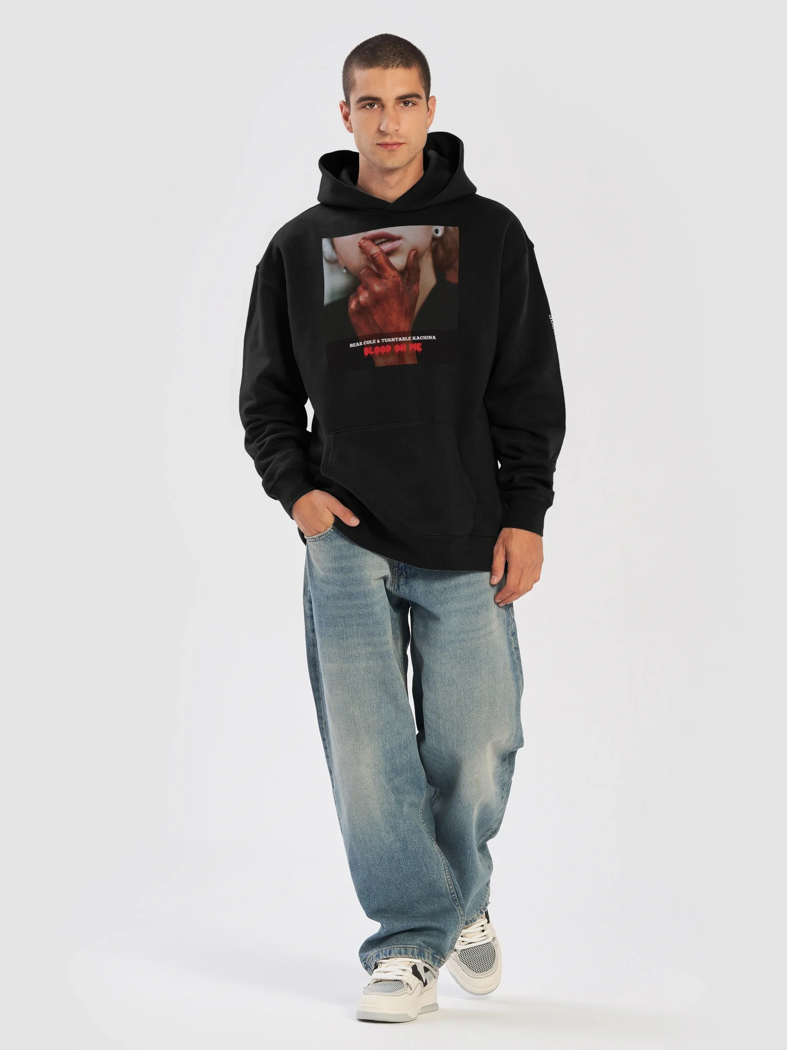 Bear Cole & Turntable Kachina - Blood on Me Cover Unisex Hoodie