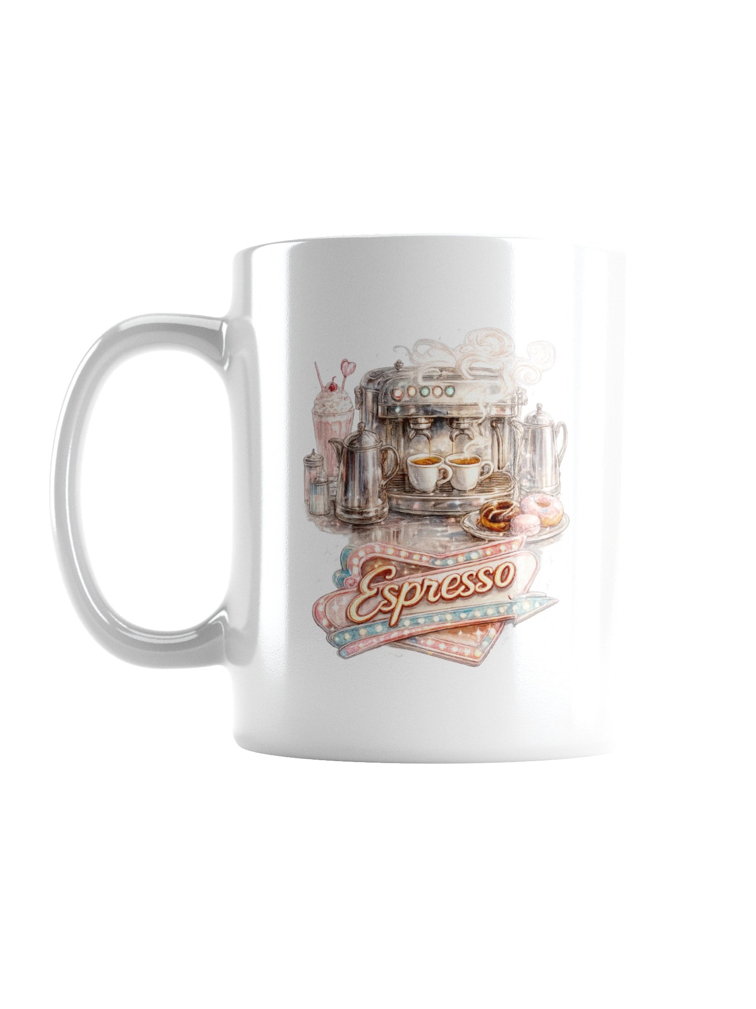 1950's Diner Espresso Ceramic Mug product image (3)