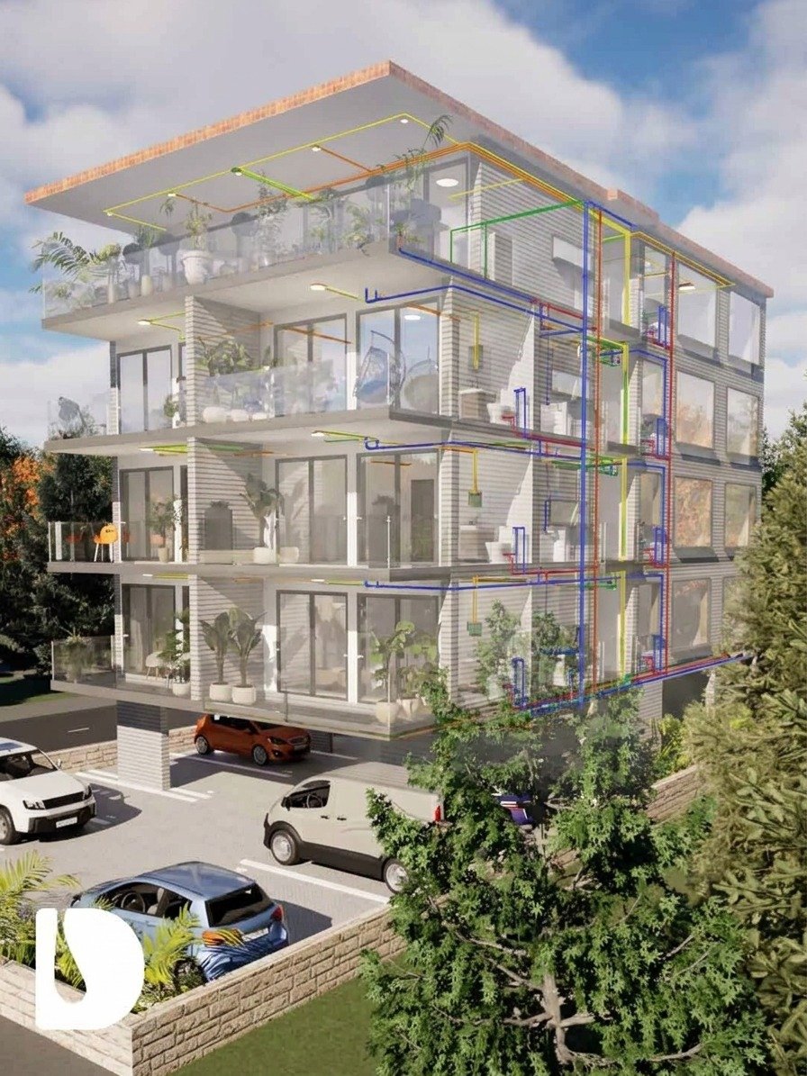 MEP Drawings (Mechanical, Electrical & Plumbing) – 5-Storey 7-Unit Apartment Block | DA62301A product image (1)
