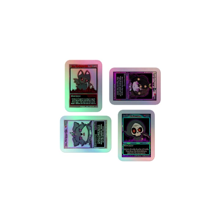 The Hell Cardz Holographic Large 4-Pack Stickers product image (1)