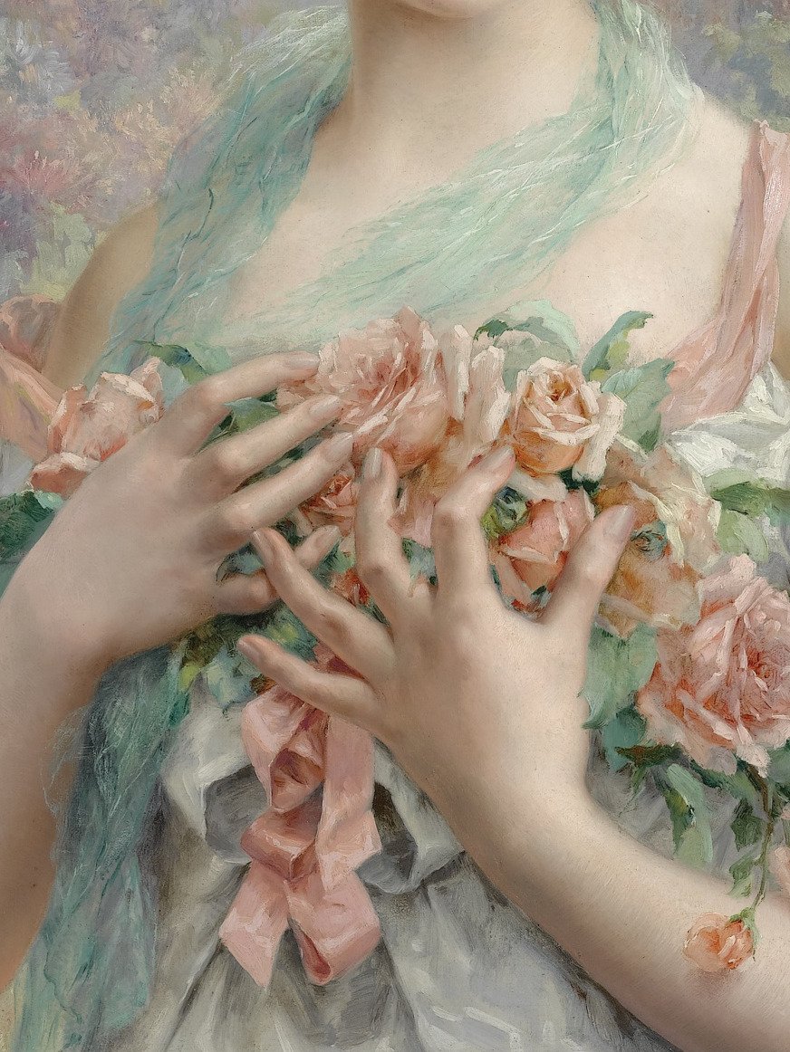 "Fille Aux Roses" by Emile Vernon Print product image (5)