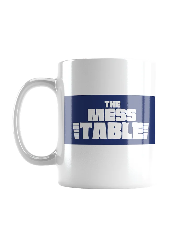 White Mug with Blue/White TMT Banner product image (2)