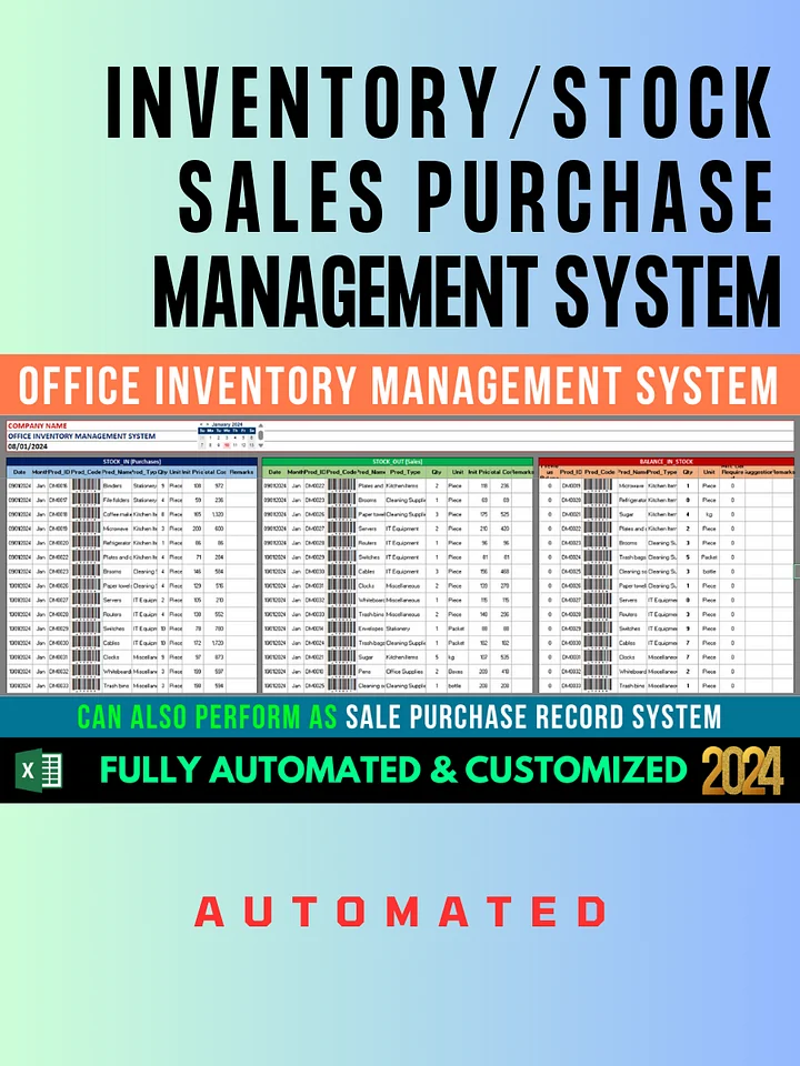 Inventory Tracker in Excel product image (1)