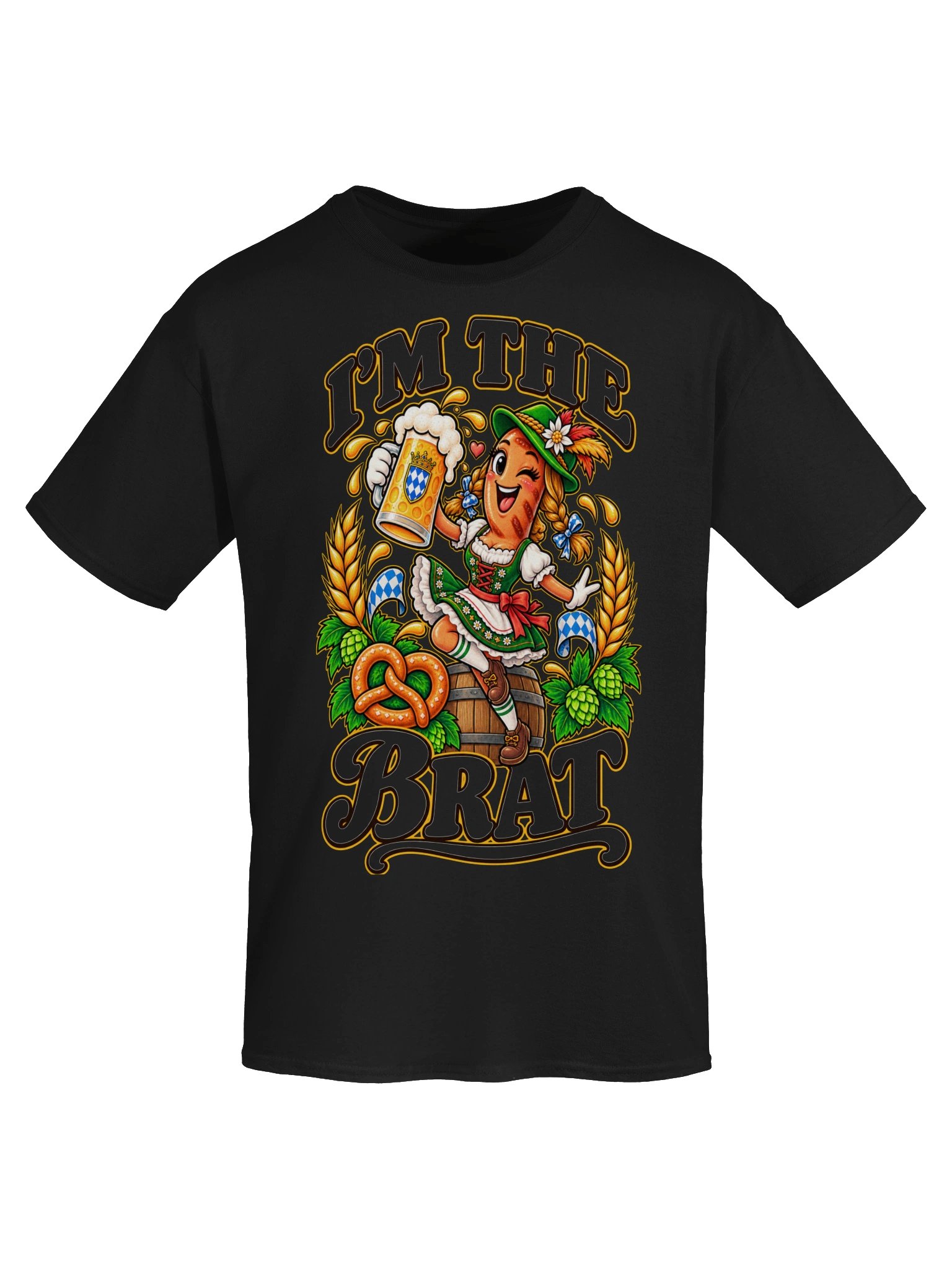 I’m the Brat Funny Oktoberfest Bratwurst Vintage Tee product image (49)