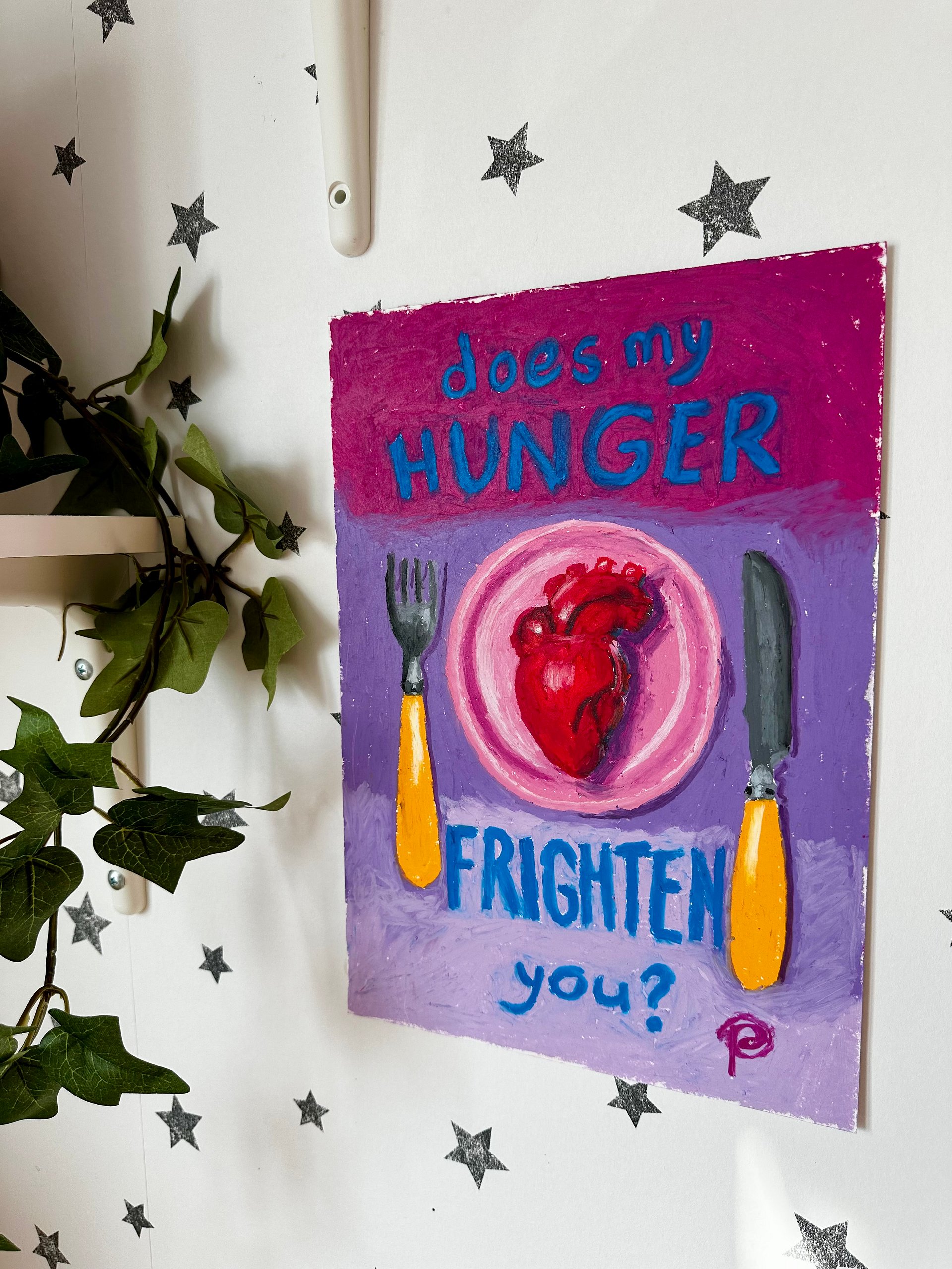 ’bisexual hunger' original painting from 'poetry f*cks' product image (6)