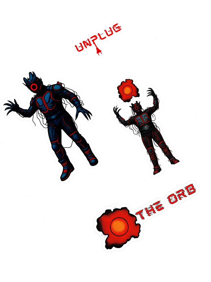 UNPLUG Themed Comic Sticker Sheet 3 product image (1)