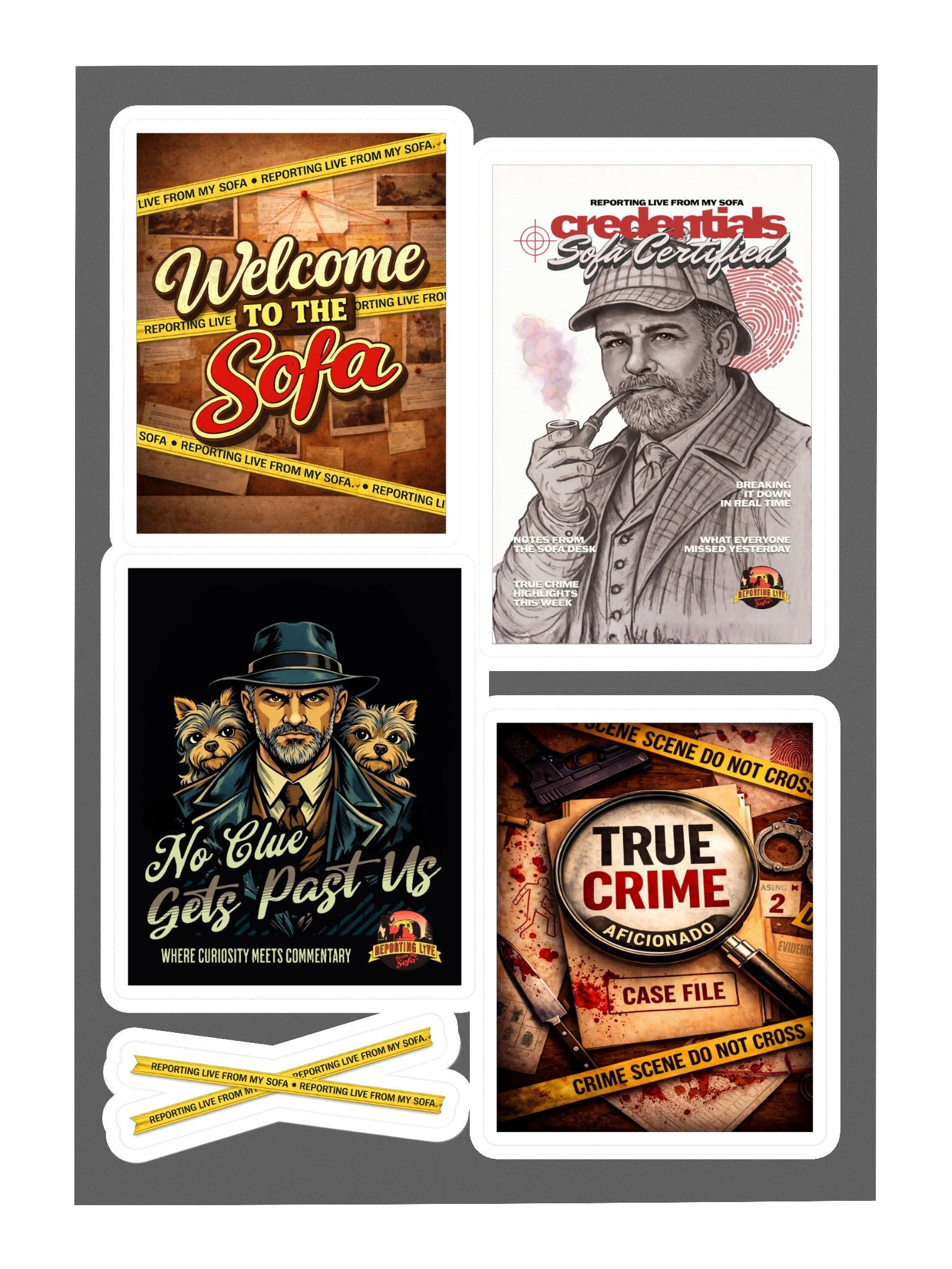 Sofa Squad True Crime Sticker Set product image (3)