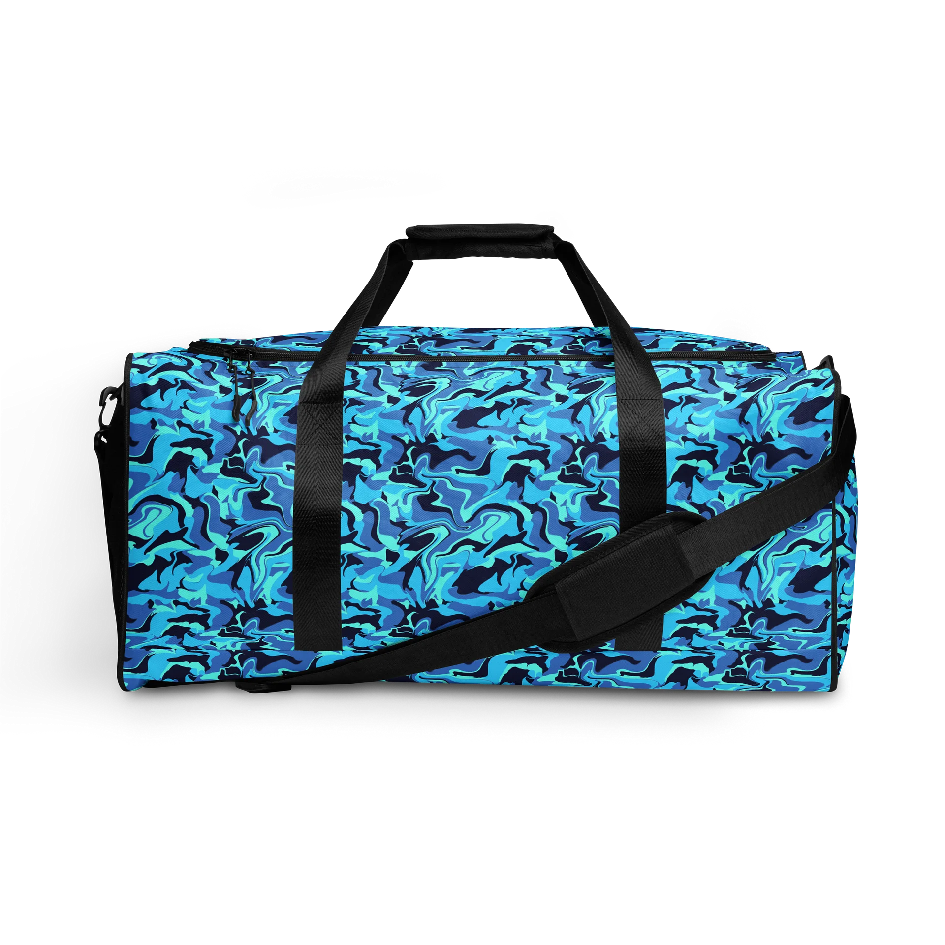 Camouflage Blue Waves | Gym Duffel Bag. product image (1)