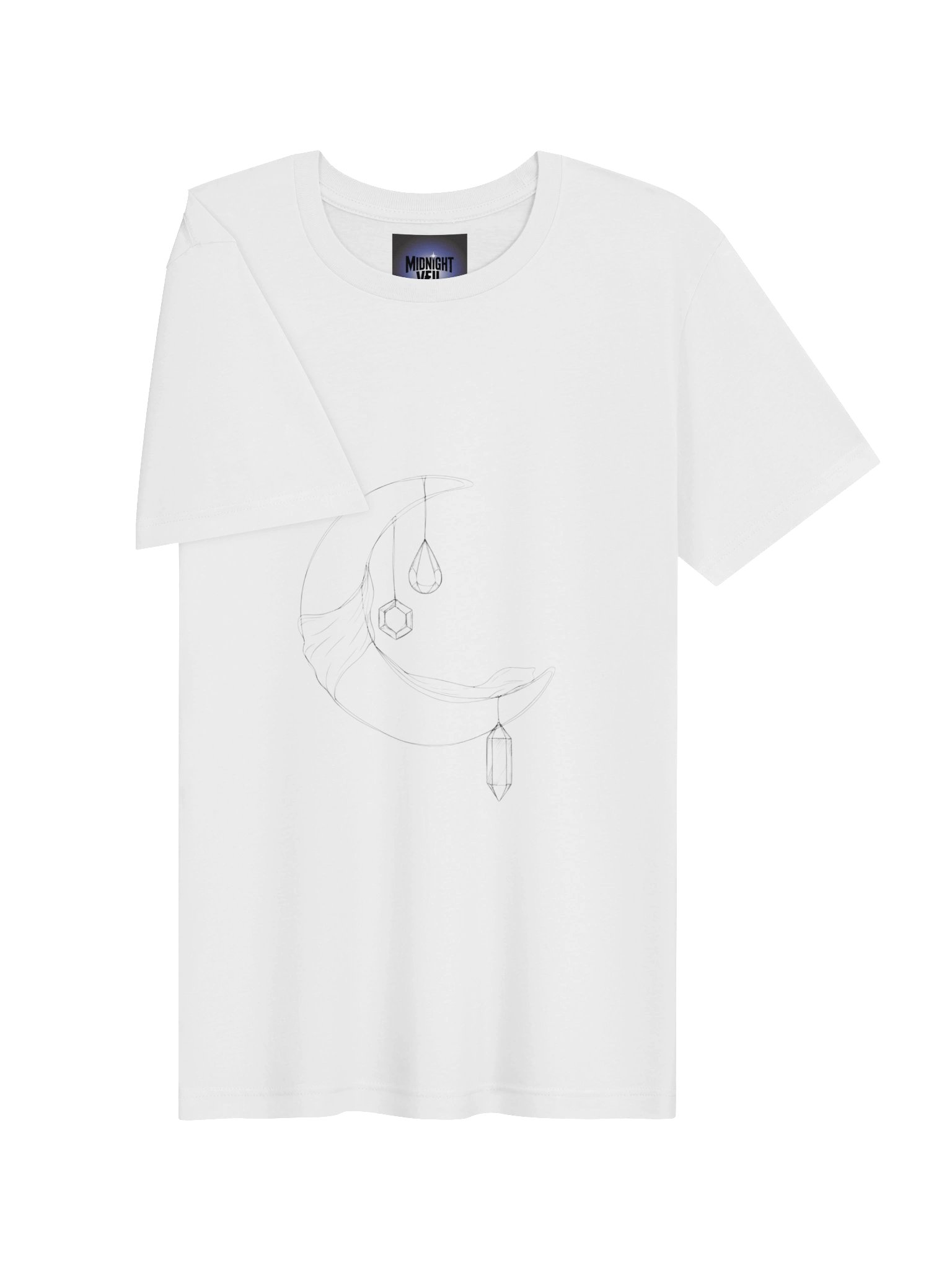 Midnight Veil Crystal Crescent T-Shirt product image (103)