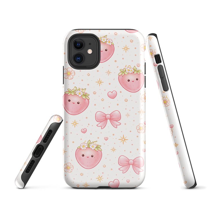 Smiling Strawberry Delight iPhone Tough Case product image (1)