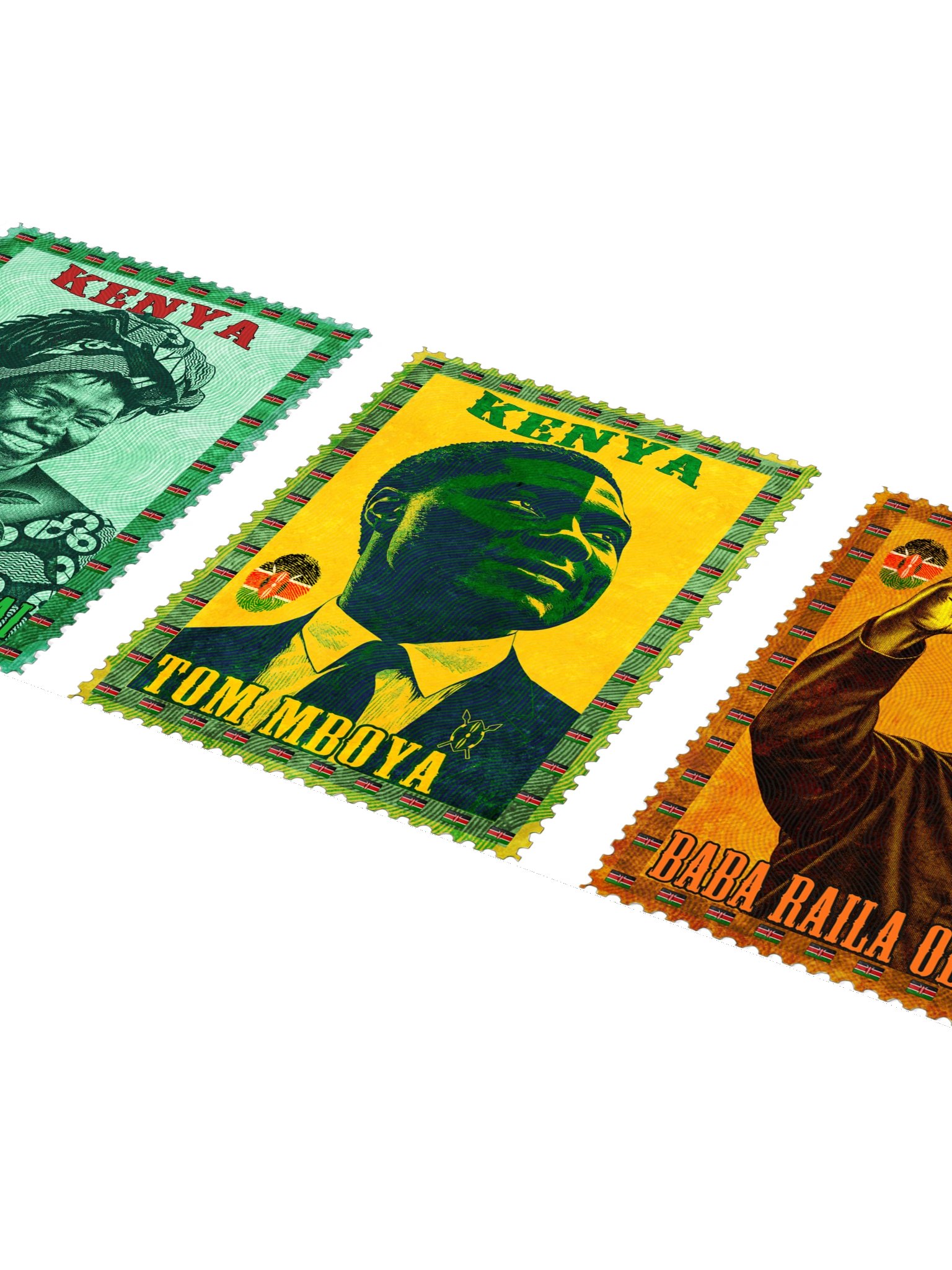 Kenya Heroes Vintage Stamp Sticker Set | Mashujaa Day Gift product image (5)