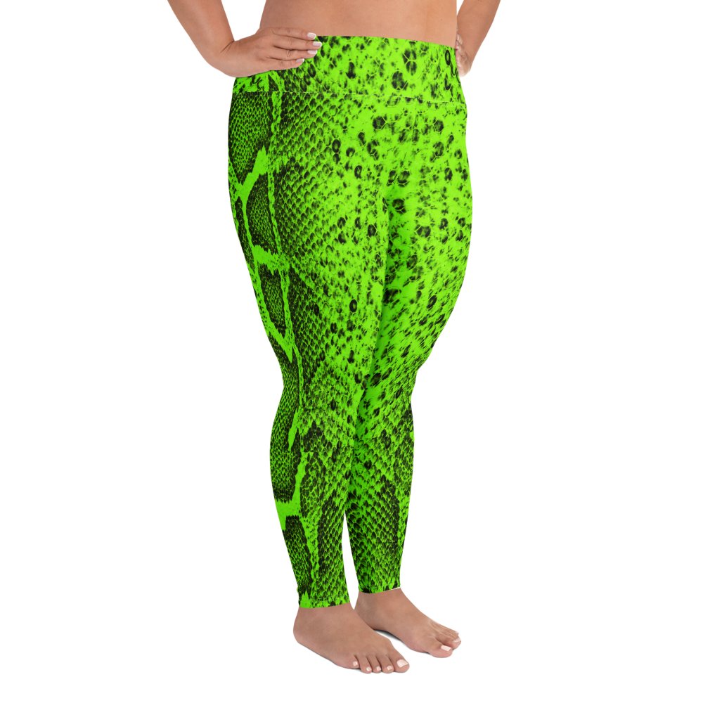 Lime Green Snake Skin Plus Size Legging product image (4)