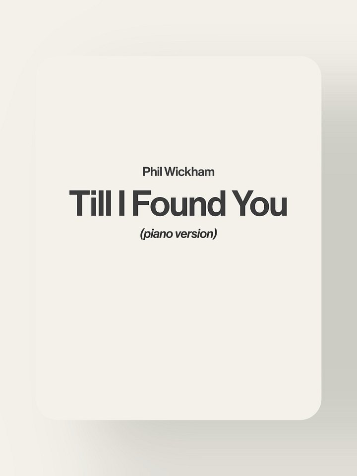 Till I Found You - Phil Wickham product image (1)
