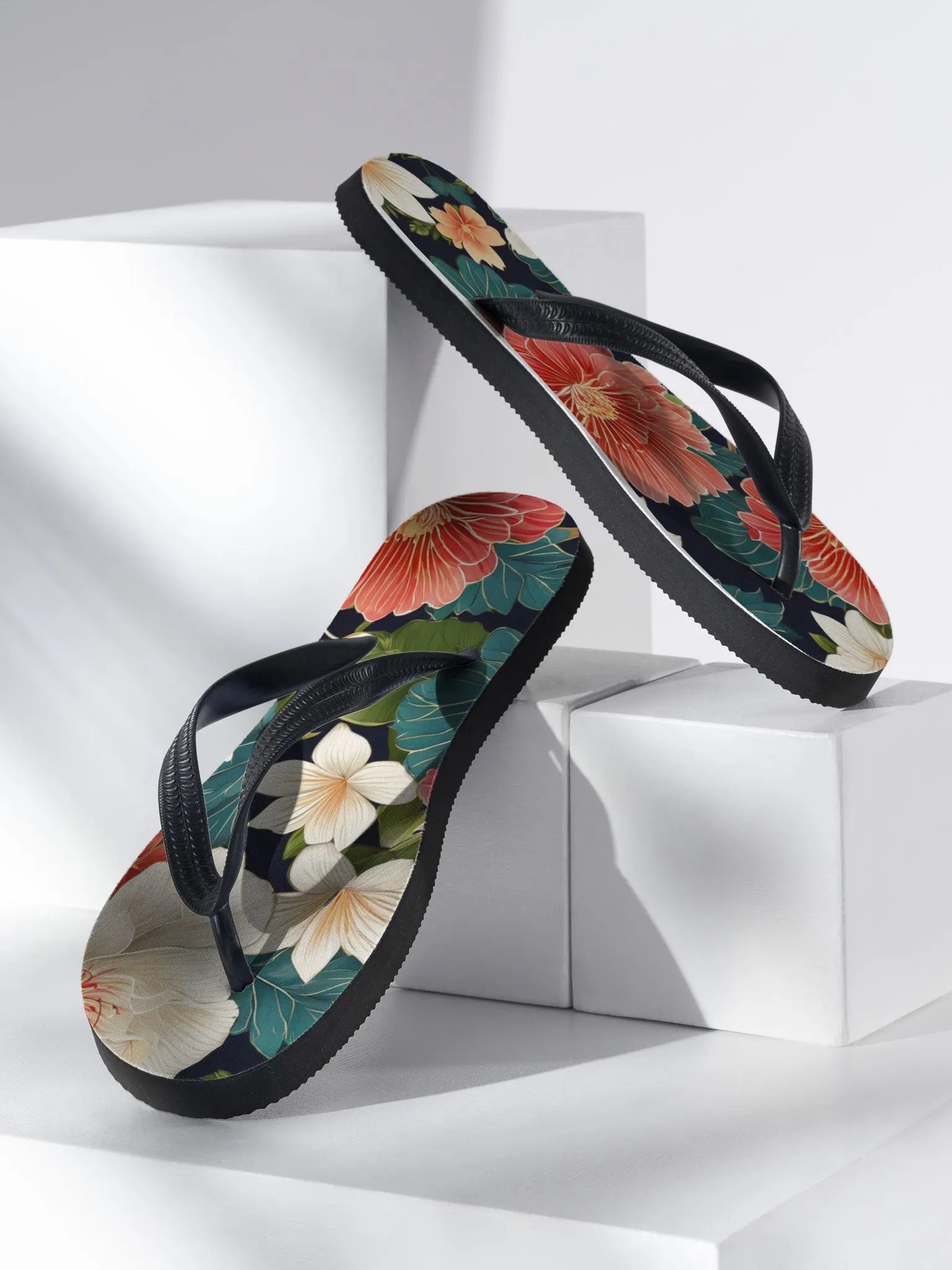 Tropical Blossom Custom Flip-Flops product image (2)