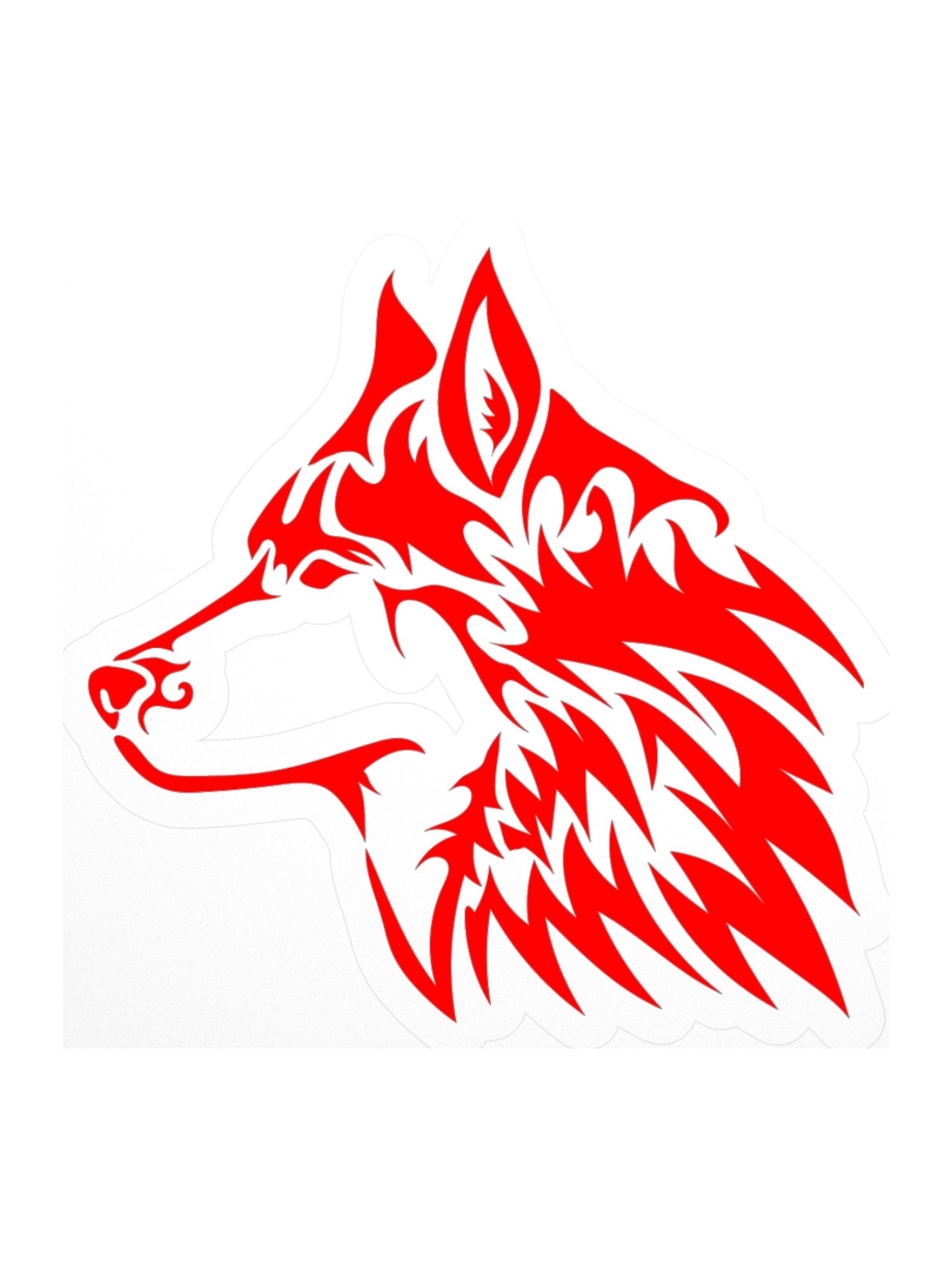 Kefsaus Wolf Kiss Cut Sticker product image (3)