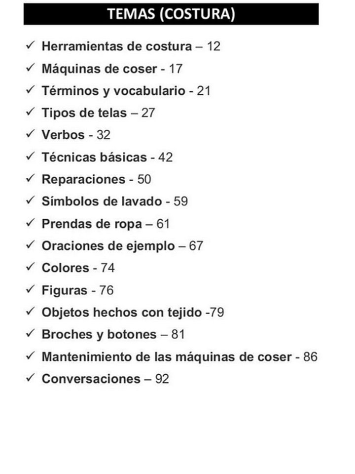 Costura / libro para aprender inglés con pronunicación / Vocabulario costureros - diseñadores de moda product image (2)