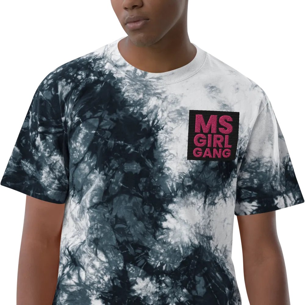 MSgirlgang Embroidered Logo Oversized Tie-Dye T-Shirt product image (10)