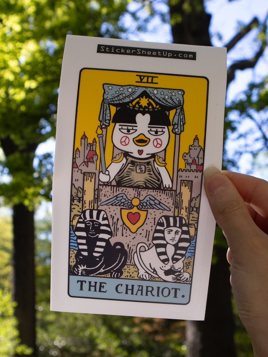 The Chariot Tarot Card Sticker / Spicy Noods Edition product image (5)