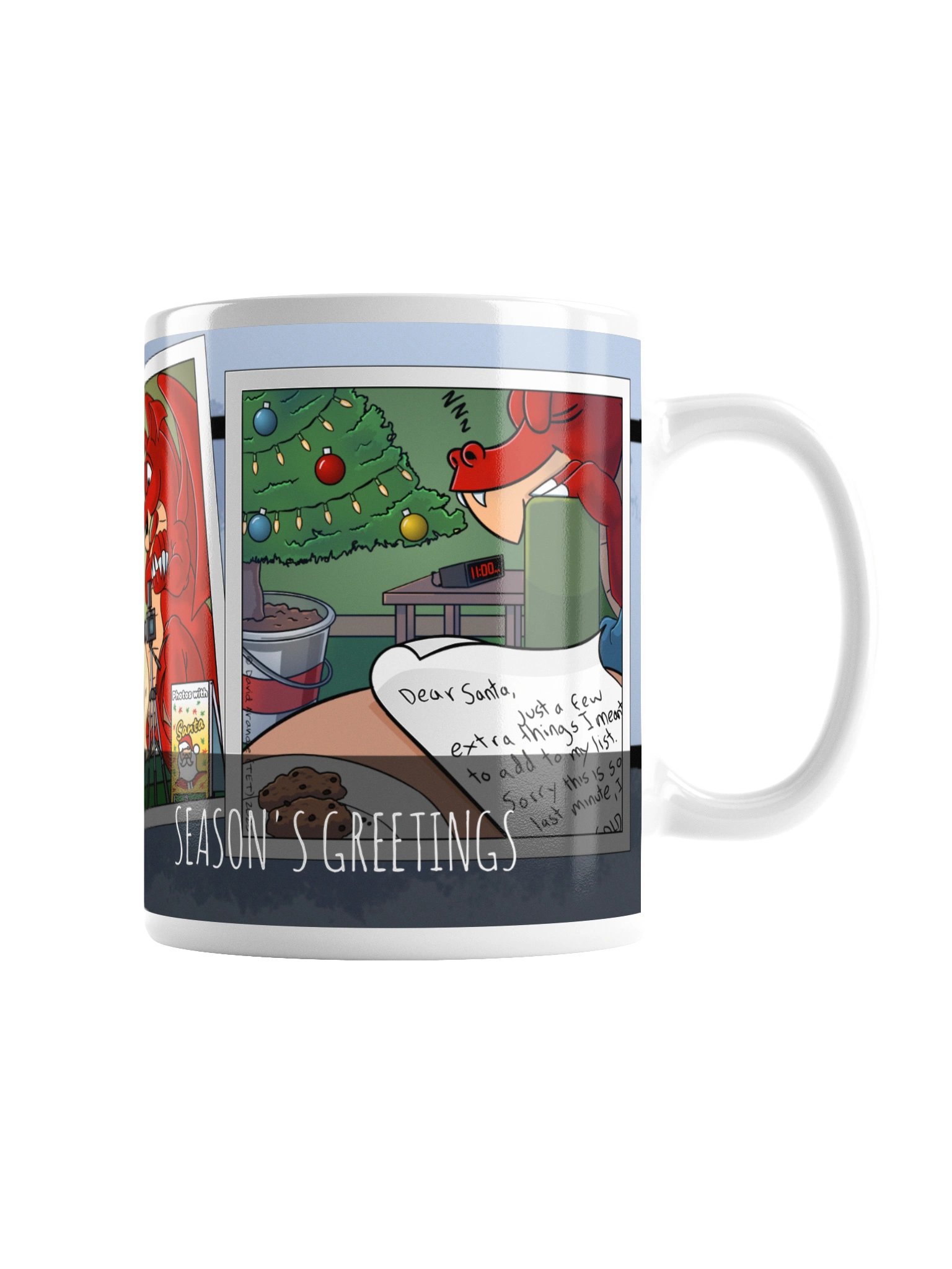 Resident Dragon Comic Season's Greetings Three-Panel Mug product image (3)