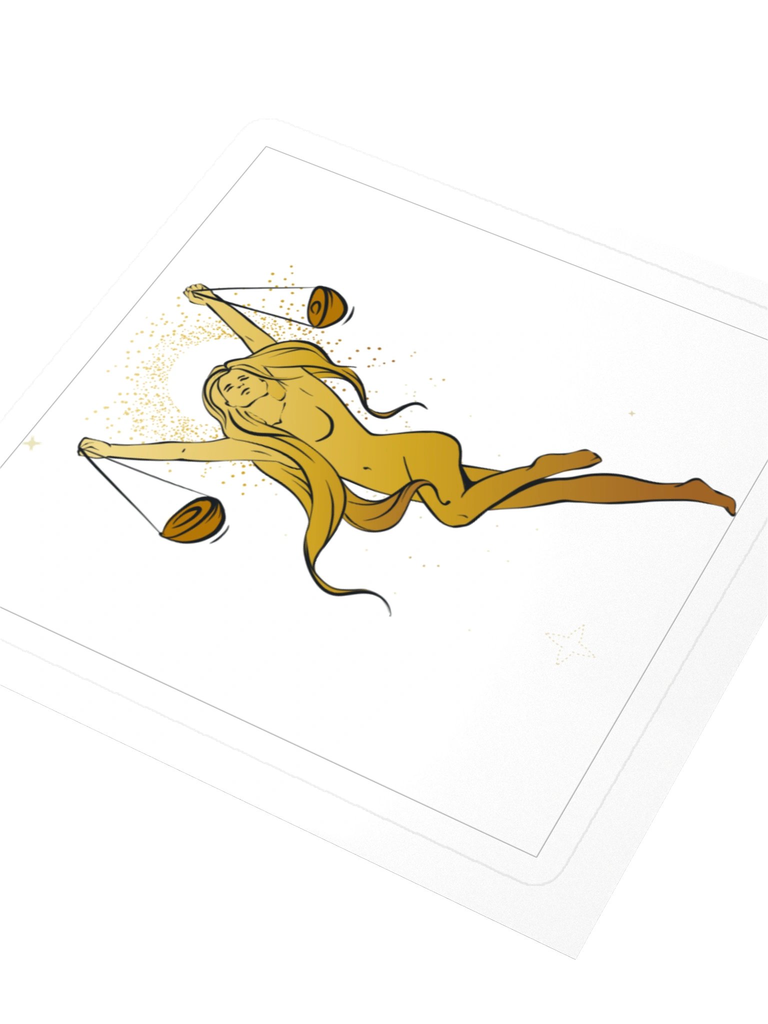 Libra Zodiac Sticker — Divine Golden Scales Design product image (3)
