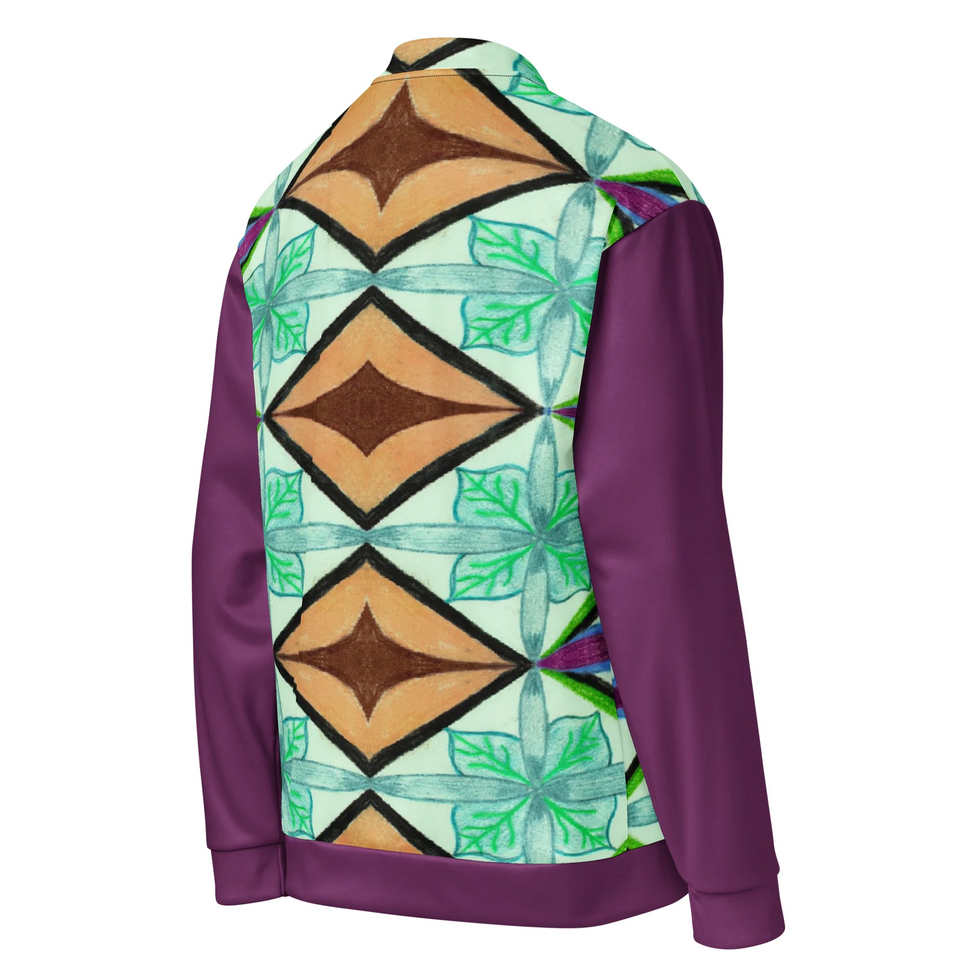 "DiamondSTack" Bomber Jacket (plum accents) product image (4)