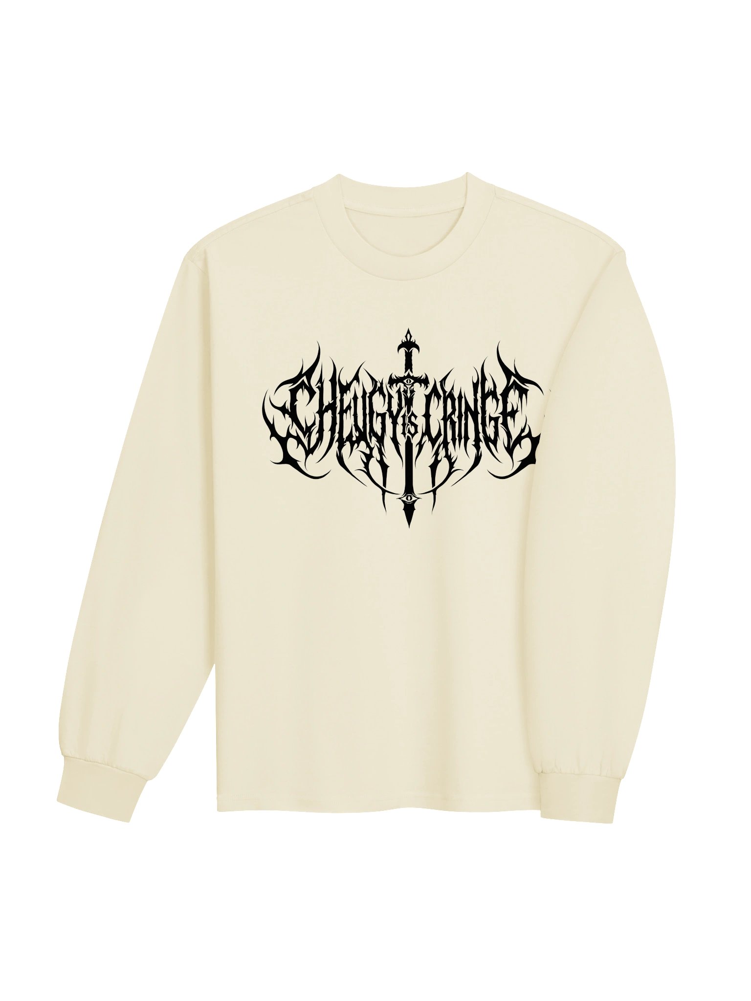 Cheugy is Cringe Long Sleeve Tee (Black) product image (28)