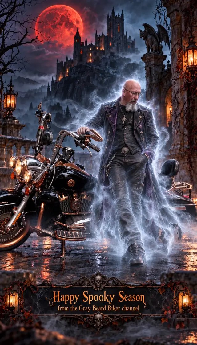 #creatorsearchinsights #halloweeen Name what you think the theme or character of each photo in this series is by typing it in the comments of each Halloween image. Can you get them each correct? #graybeardbiker #foryoupage #fyp 
