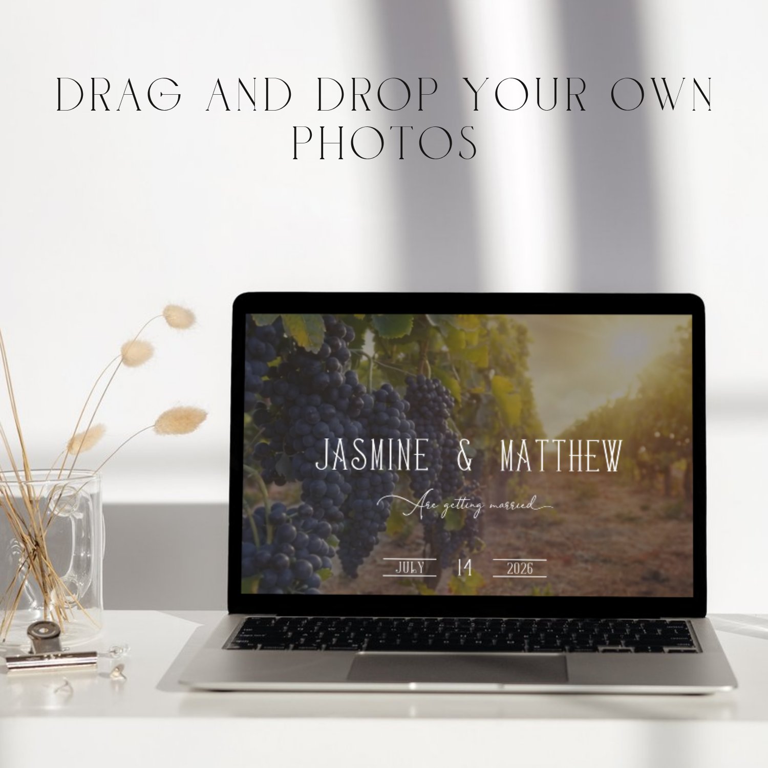 Vineyard Vows Wedding Website Template | Elegant Winery Theme | Editable Canva Template | Rustic Wine Wedding Website | RSVP Included product image (9)