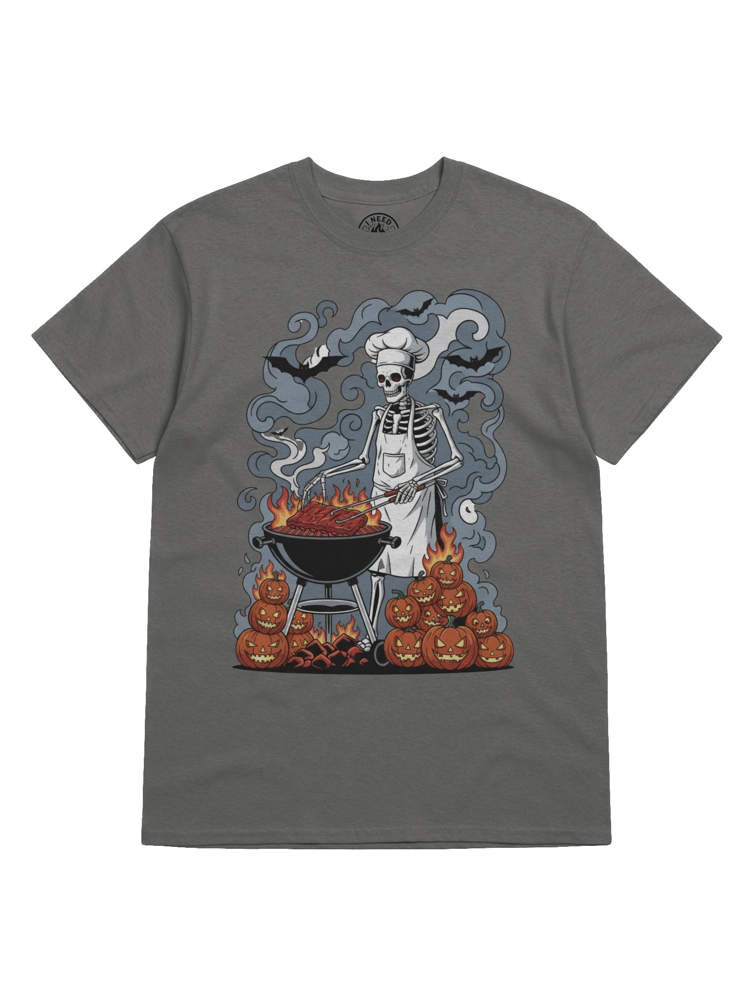 Skeleton Pitmaster: Midnight Kettle BBQ Tee product image (21)