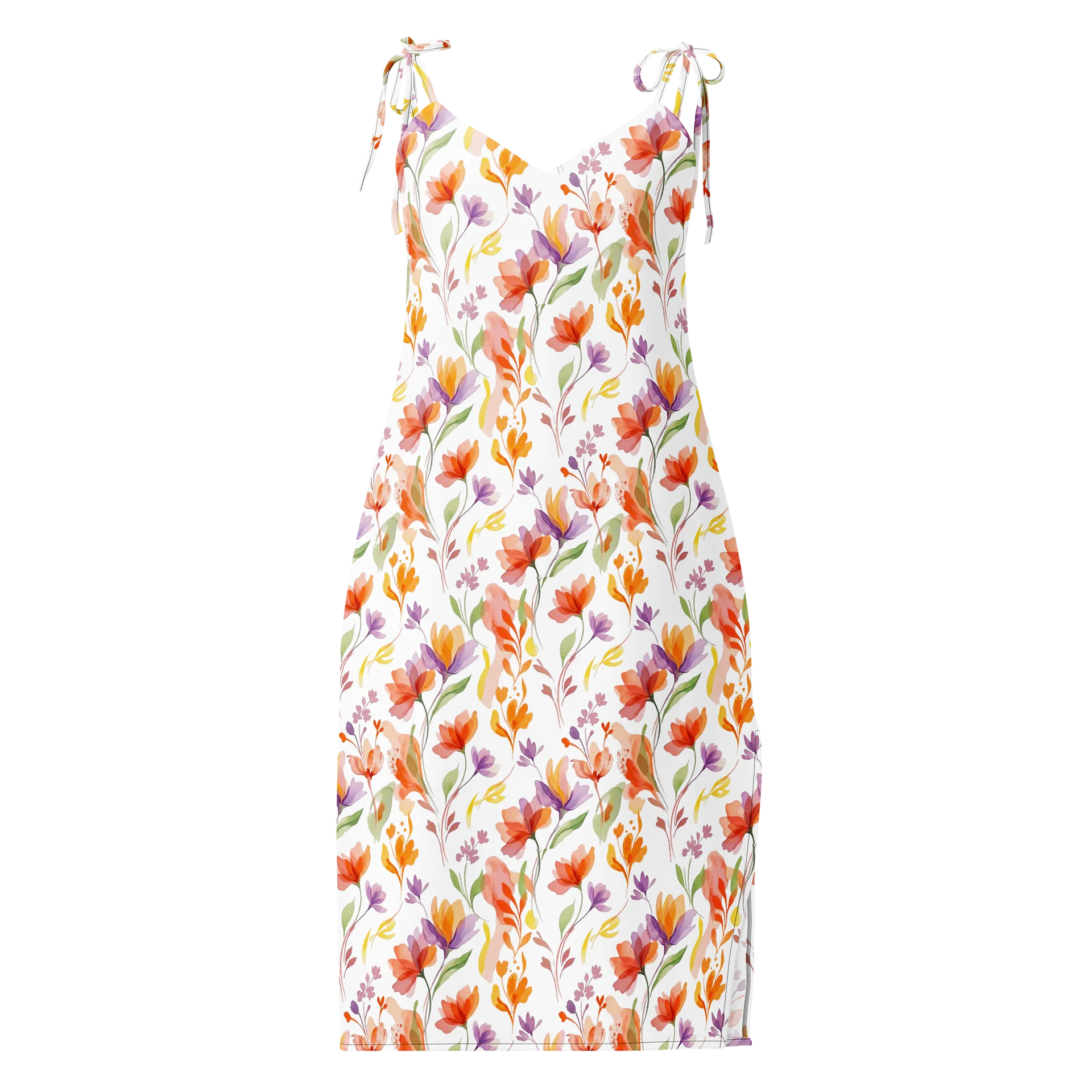 MINAY Signature 'Fleur' Silhouette Dress | Watercolor Floral Art Dress product image (1)