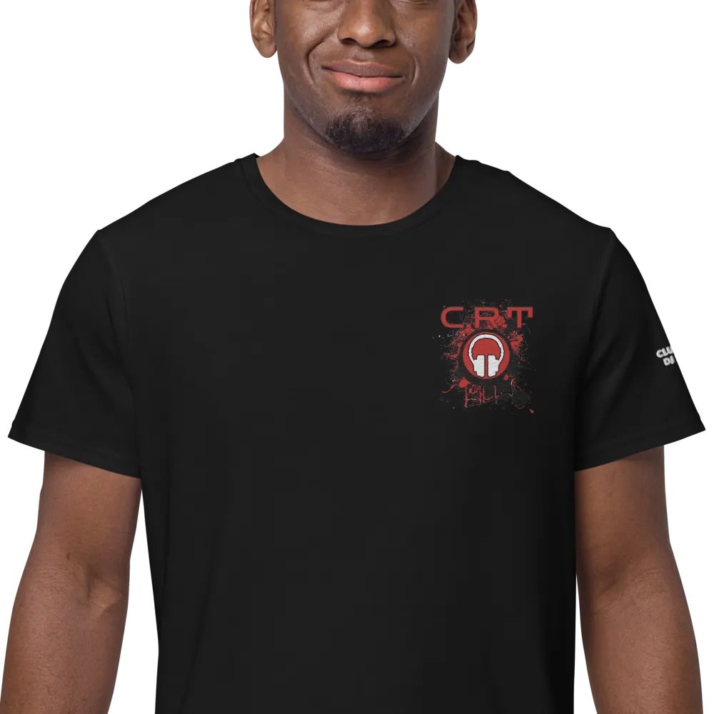 Printful Premium Iconic CRT Paint Splatter Headphones Heavyweight Cotton T-Shirt product image (1)