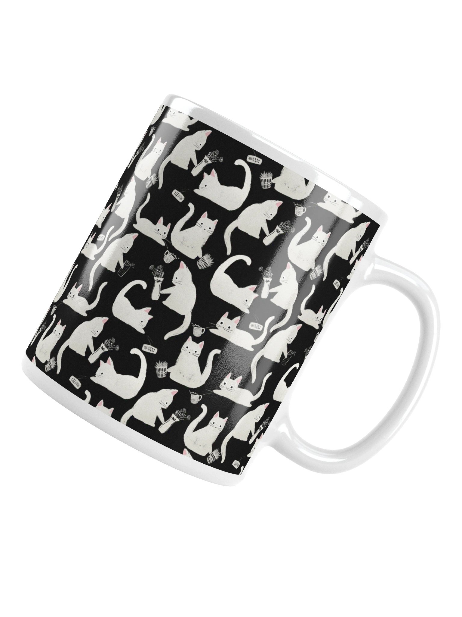 Bad Cats Knocking Stuff Over Coffee Mug, Black product image (3)