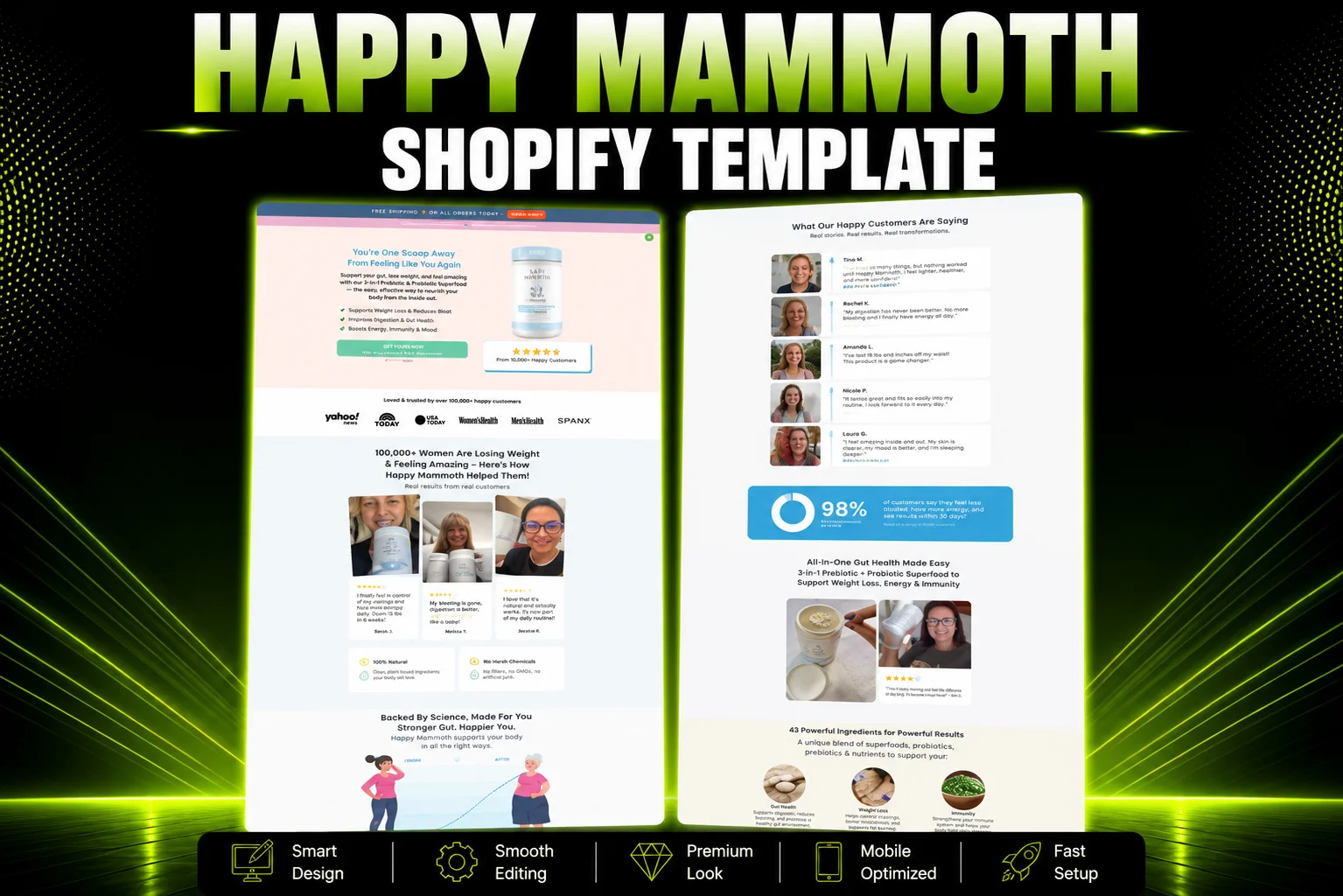 Happy Mammoth Gempages Template product image (1)