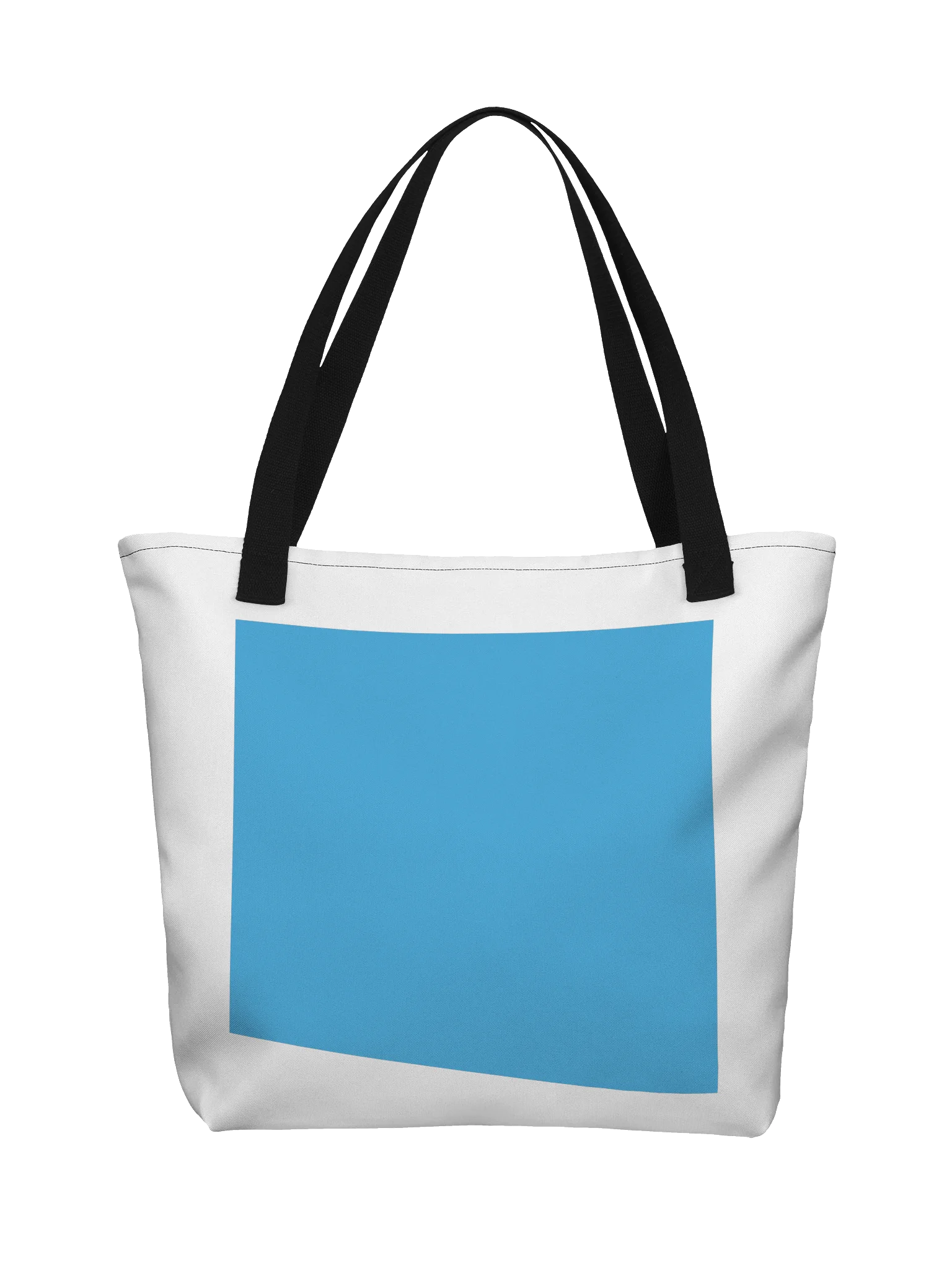Blue word tote – white product image (2)