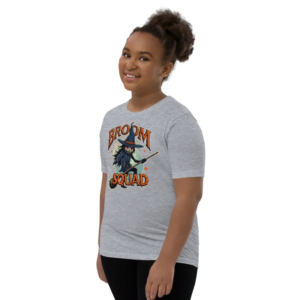 Witchy Broom Squad Youth Tee product image (11)