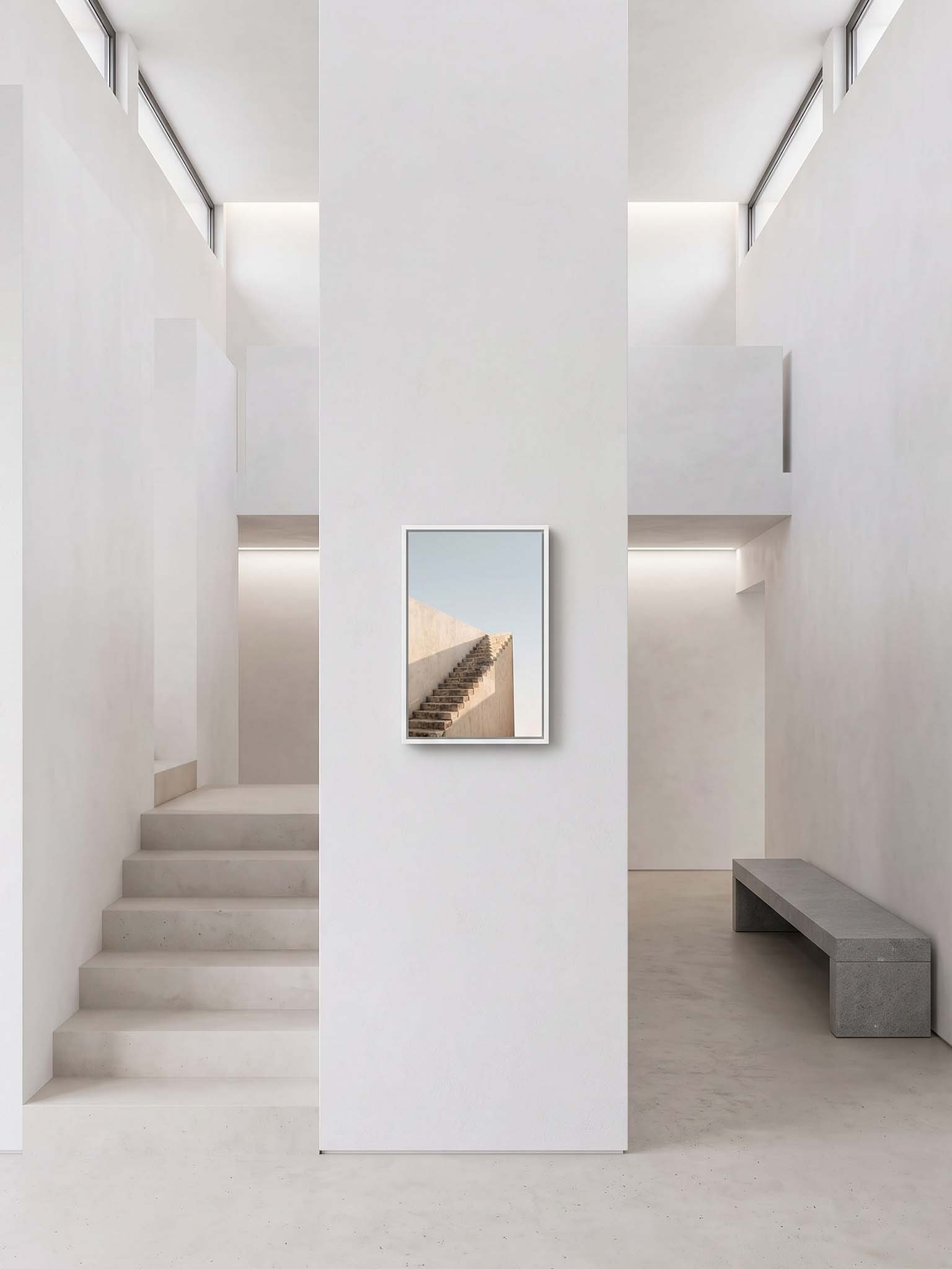 Stairway to Nowhere - Surrealist Mediterranean Staircase Wall Art product image (4)