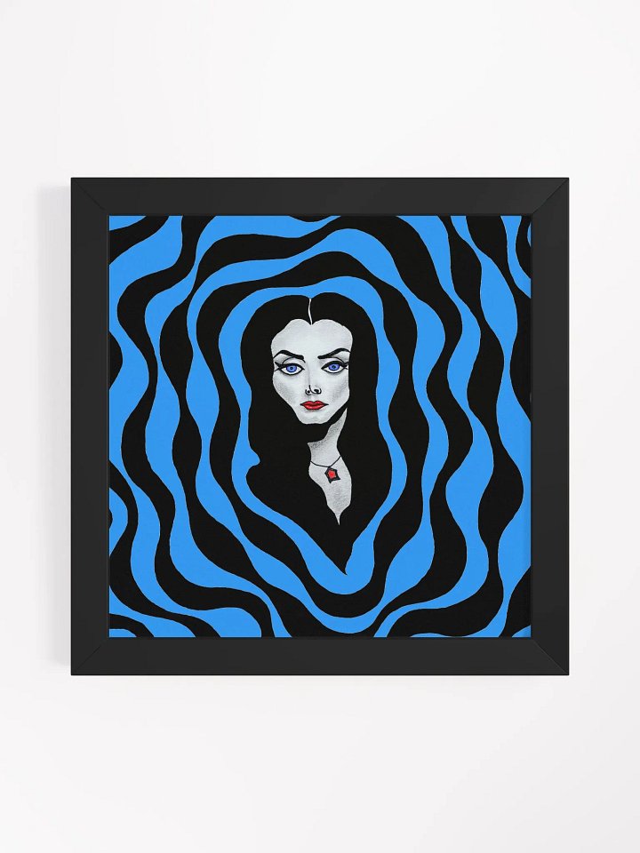 Mezmerizing Morticia in blue framed print product image (1)