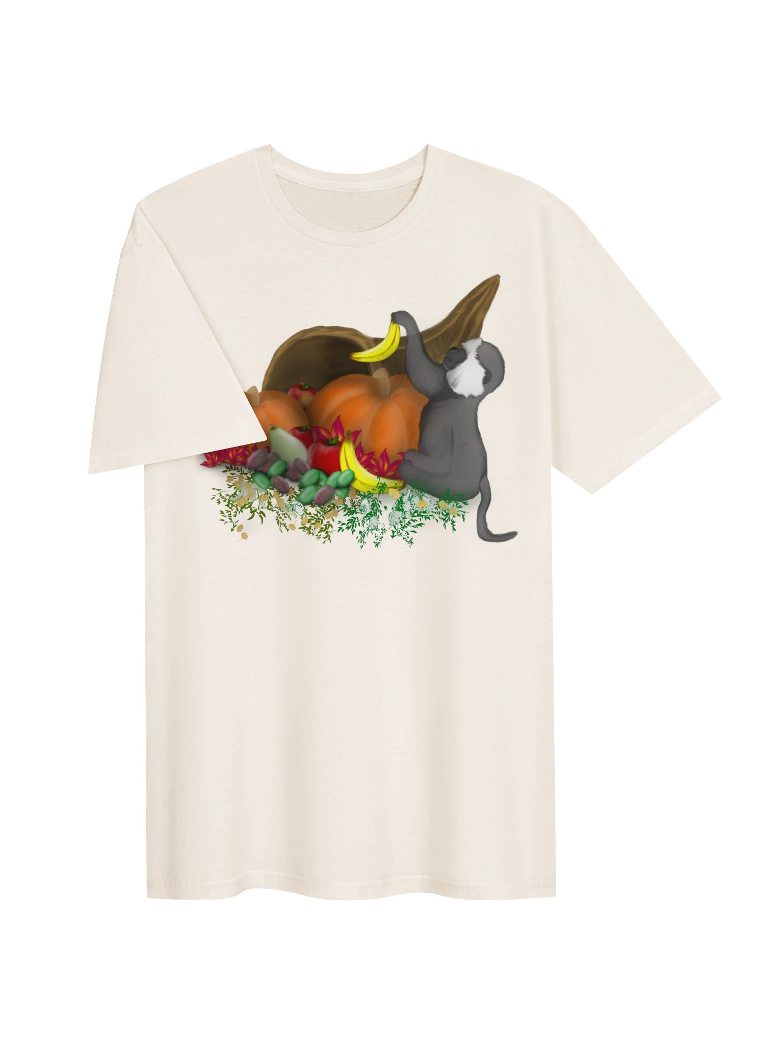 "Monkey and Cornucopia" T-Shirt. Unisex Gildan Softstyle T-Shirt product image (2)