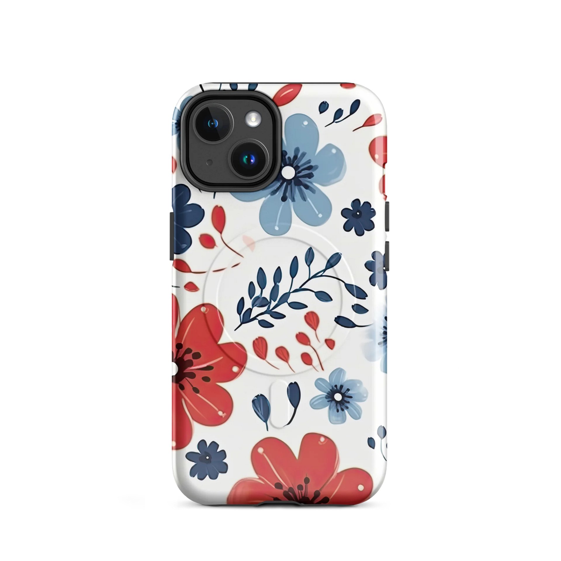 Patriotic Floral Dreams Tough Magnetic MagSafe® iPhone® 14, 15, 16, 17, Pro, Pro Max, Plus Cases. product image (2)